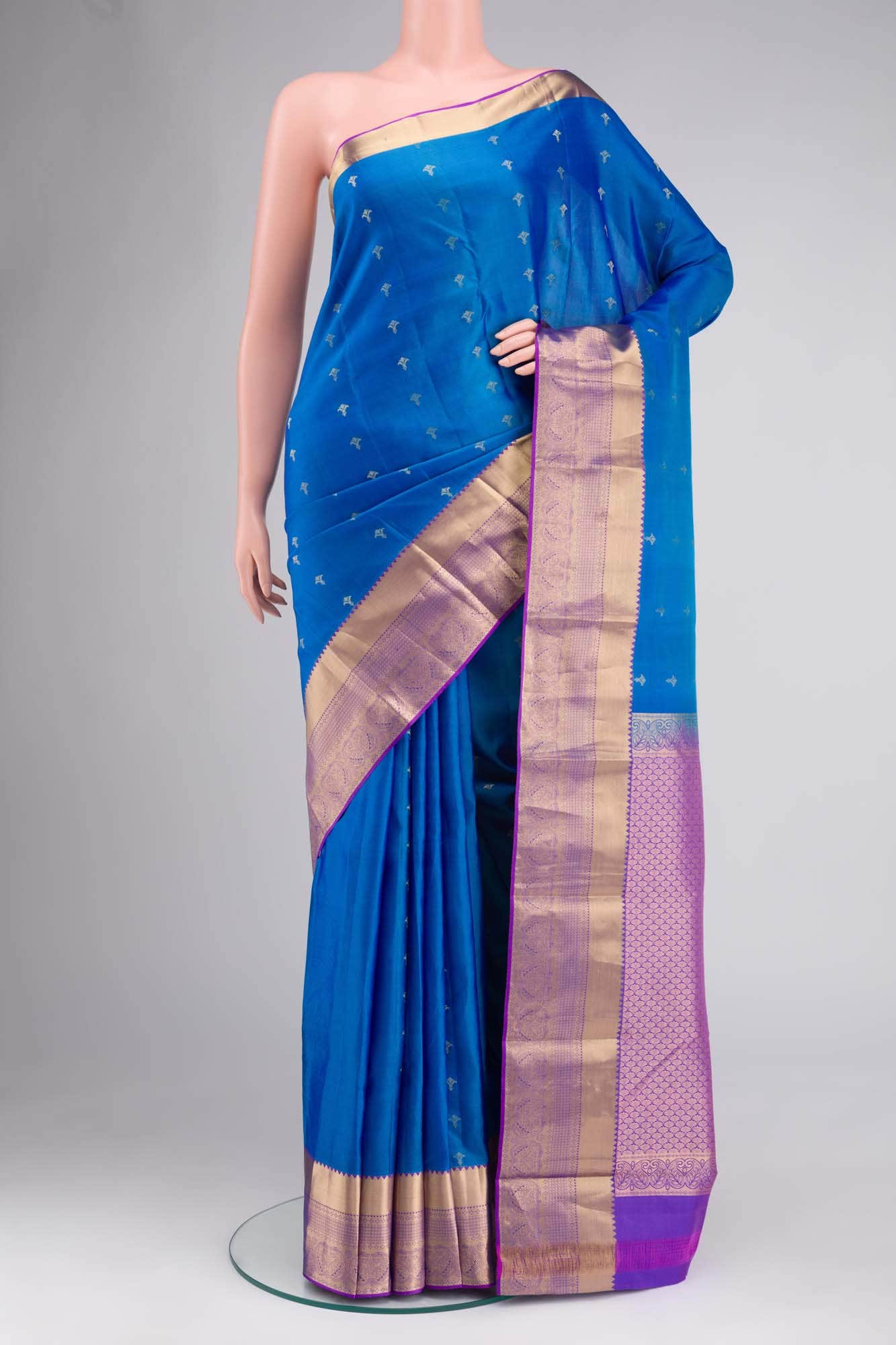 Blue Kanchipuram Silk Saree