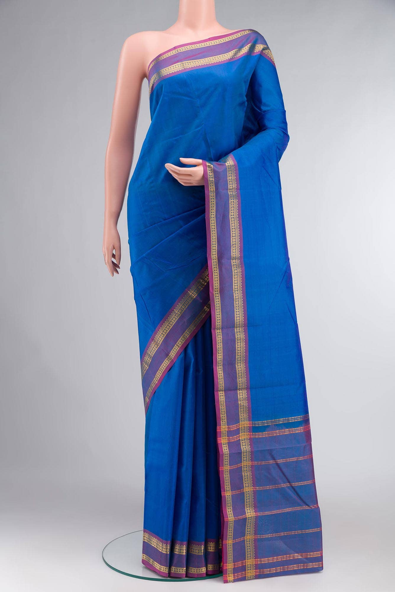 Blue Kanchipuram Silk Saree
