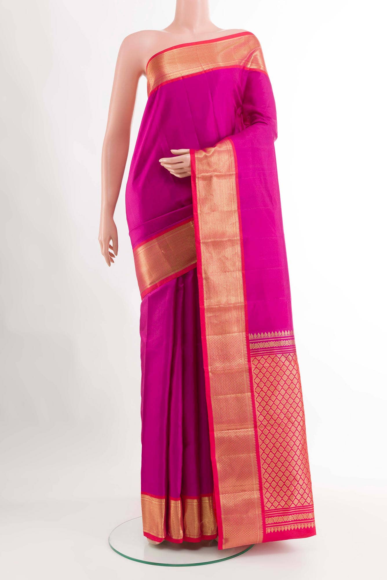 Magenta Kanchipuram Silk Saree