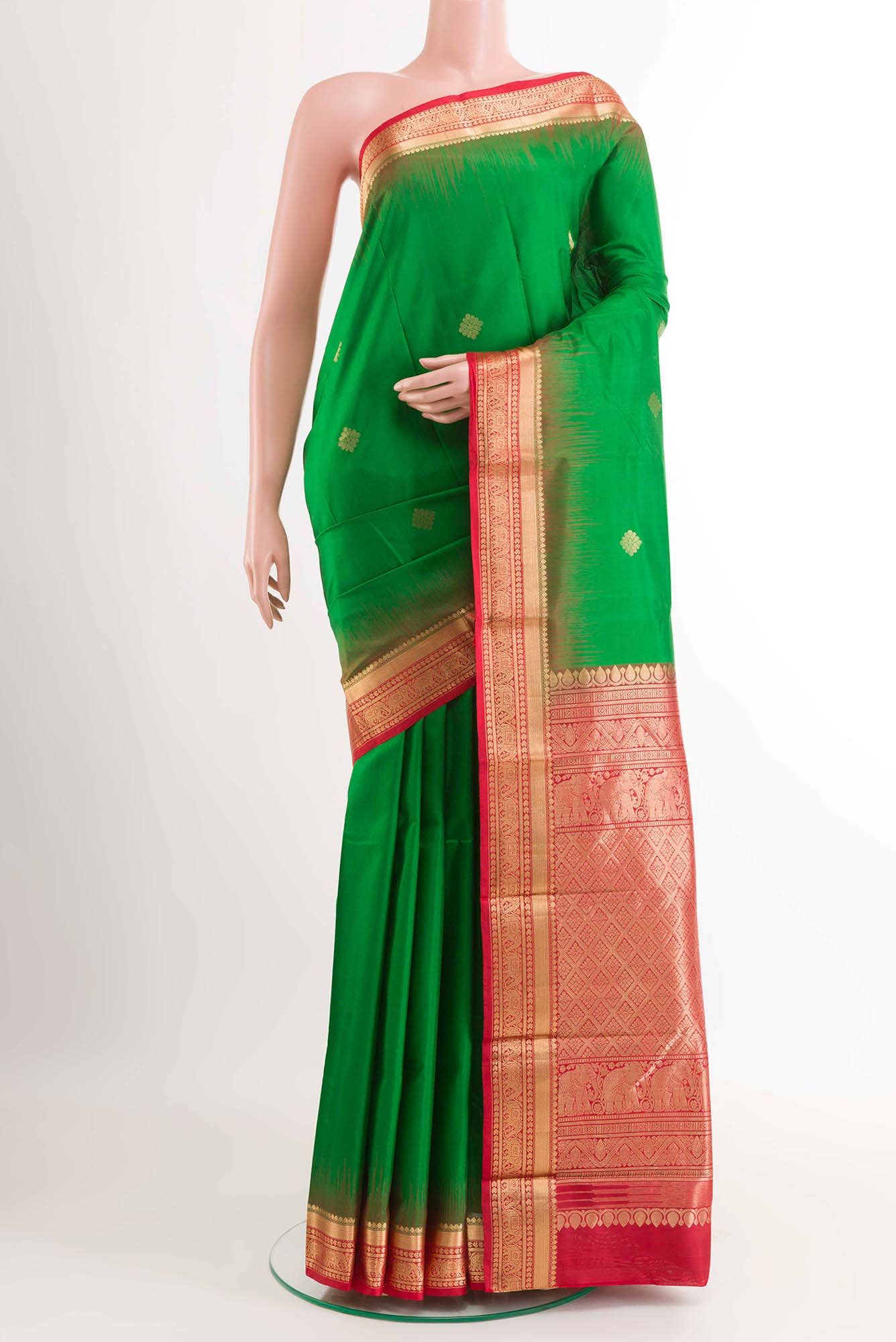 Green Kanchipuram Silk Saree