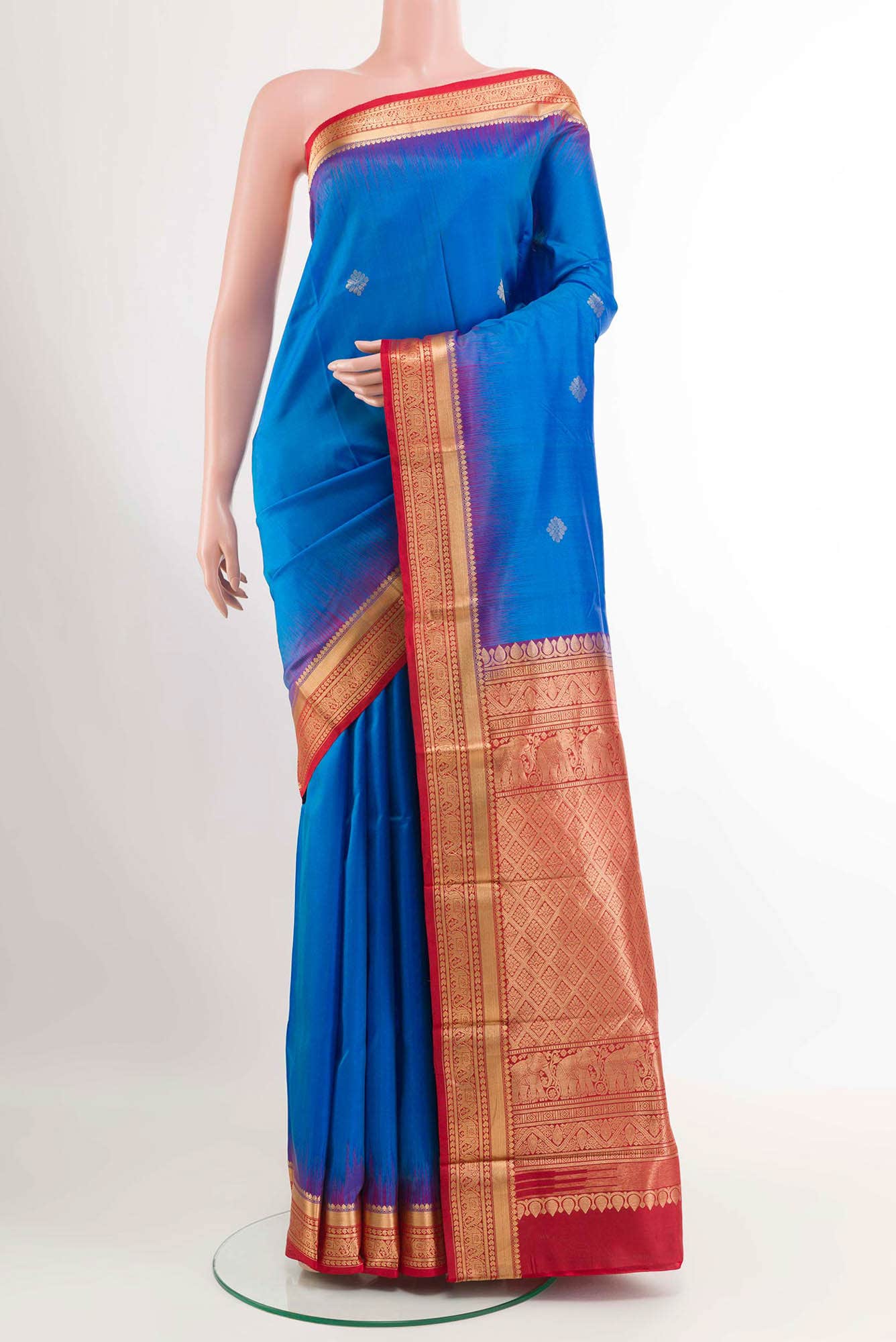 Blue Kanchipuram Silk Saree