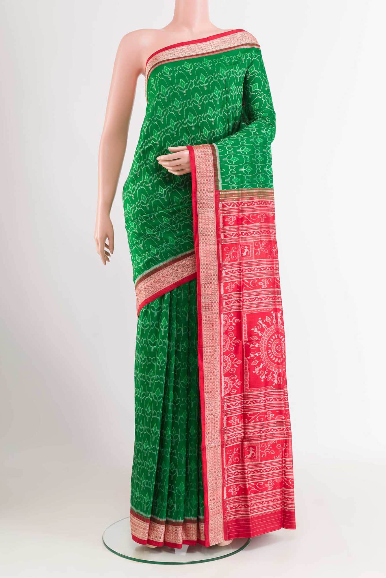 Green Orissa Silk Saree
