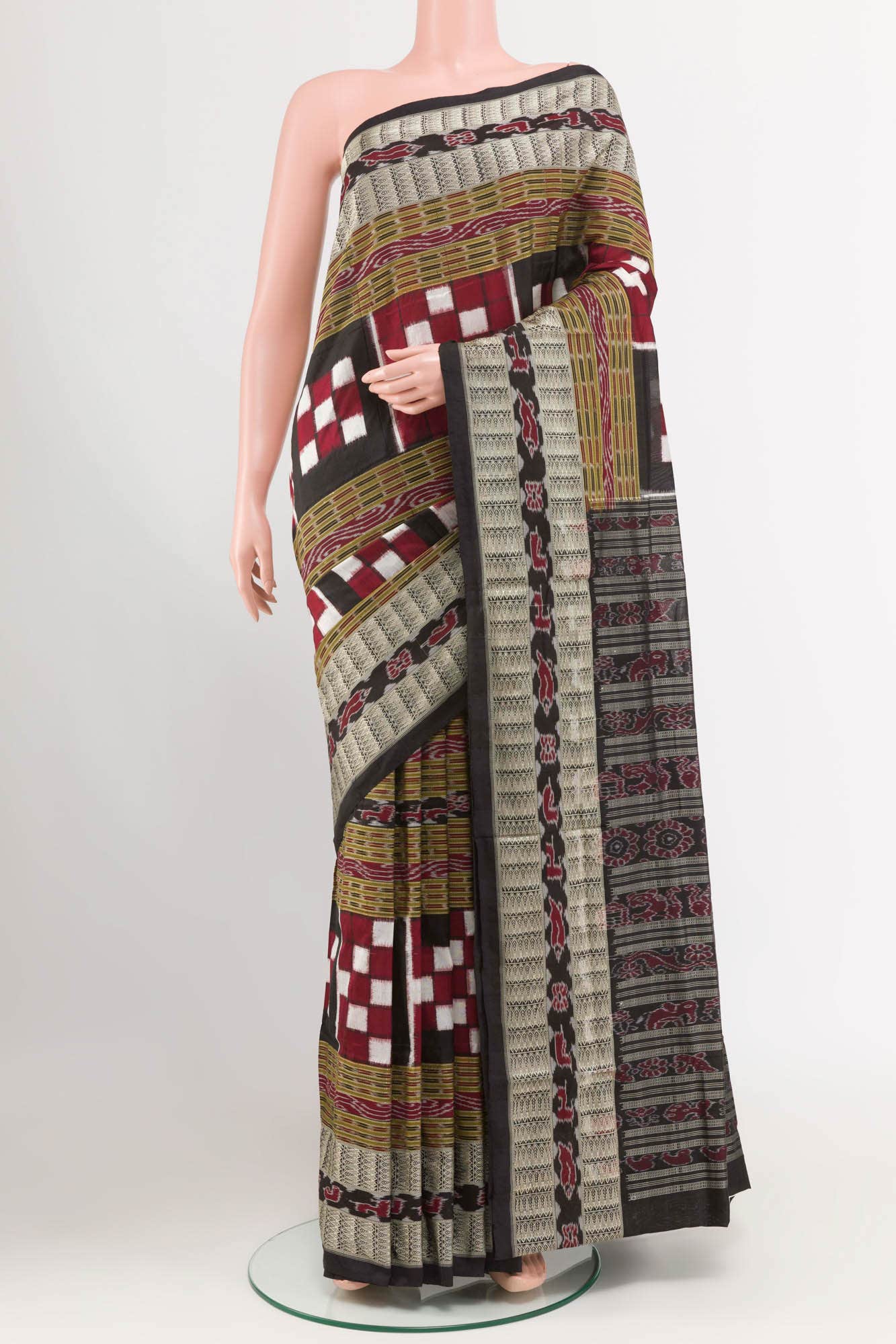 Black Orissa Silk Saree