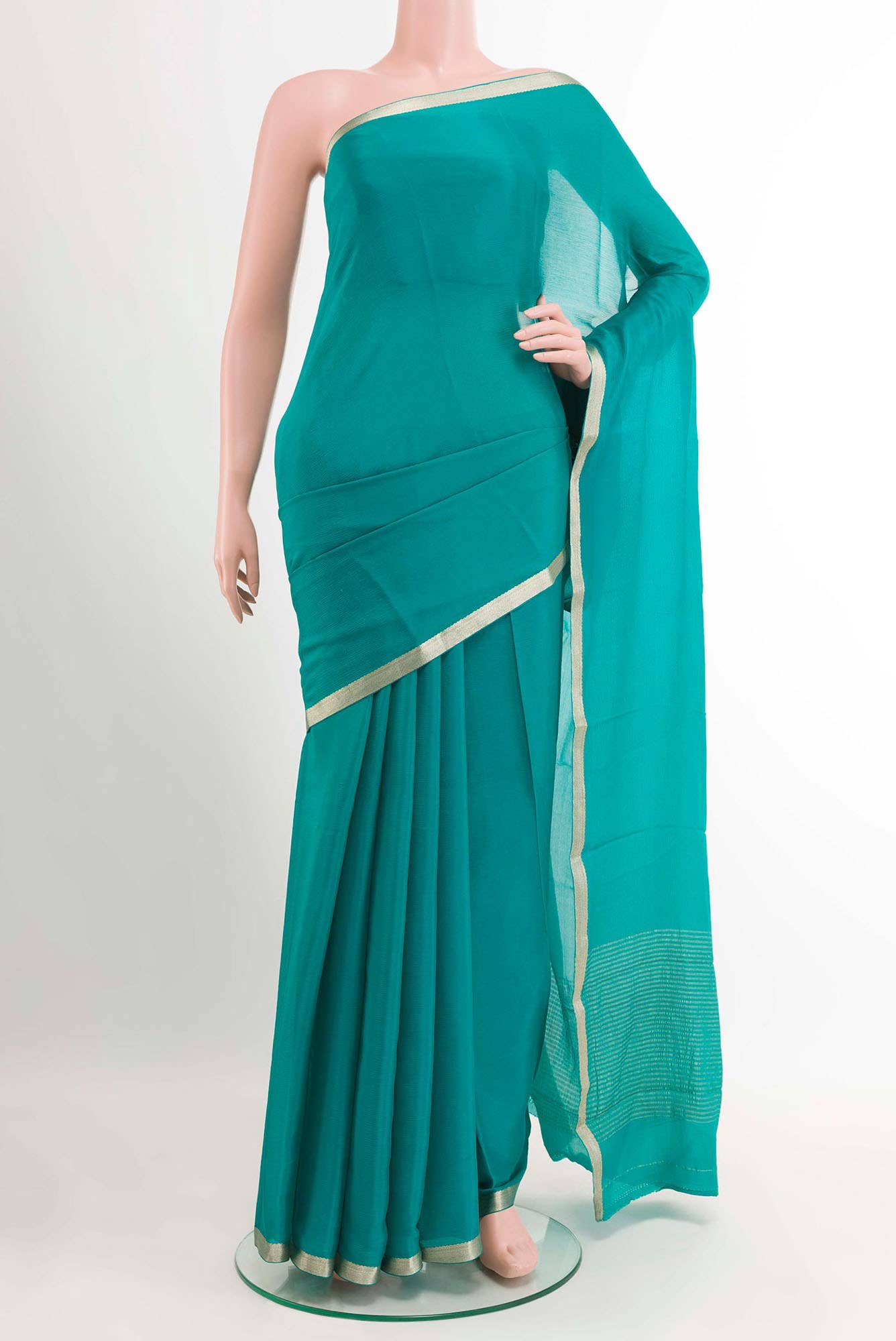 Green Chiffon Saree