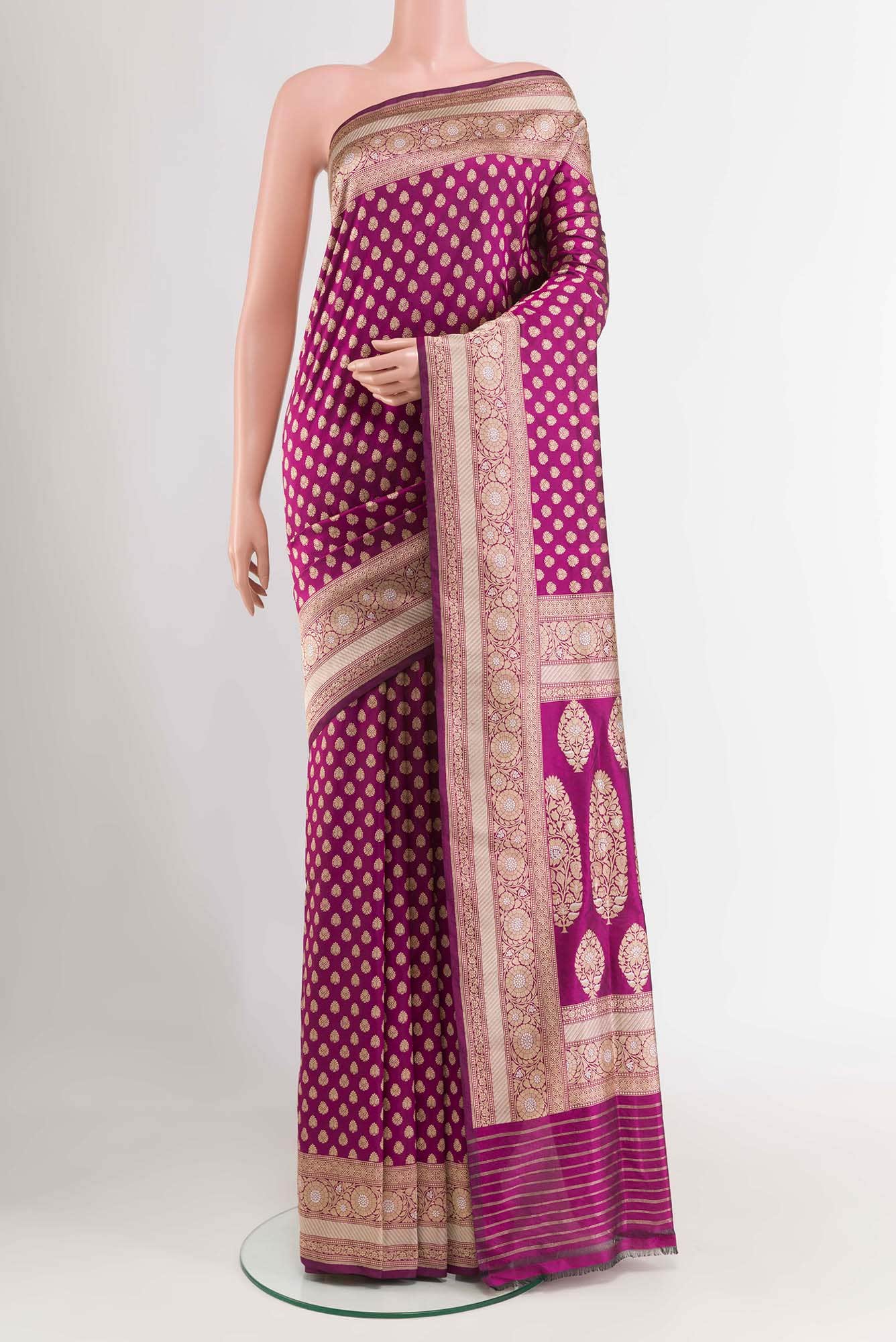 Purple Banarasi Saree