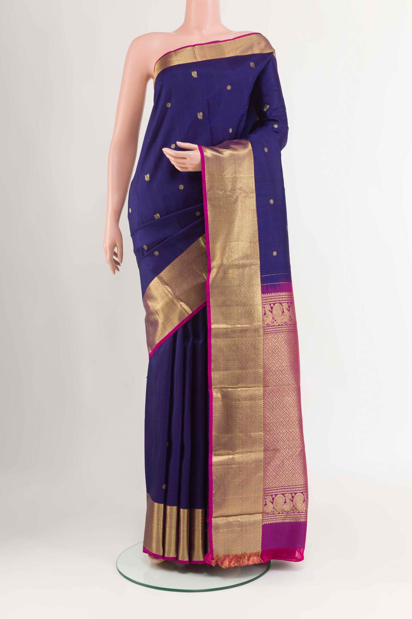 Blue Kanchipuram Saree