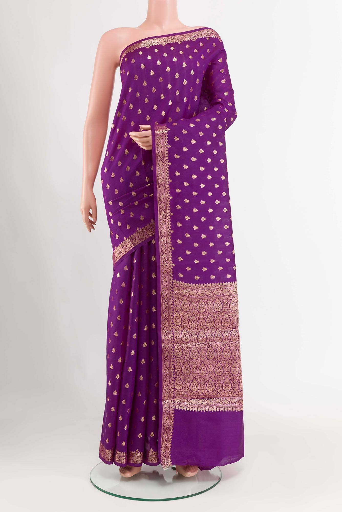 Purple Tussar Saree