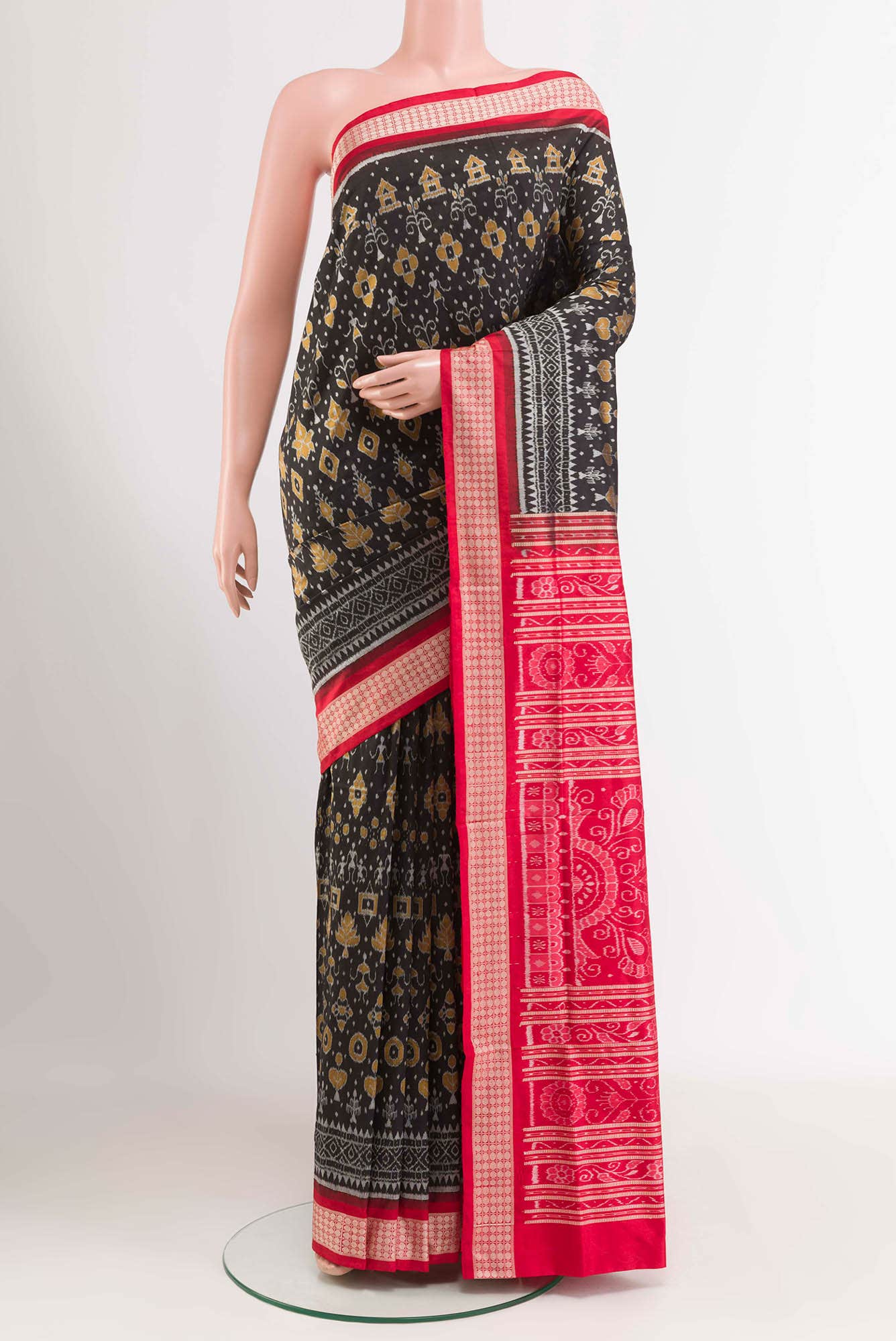 Black Orissa Silk Saree