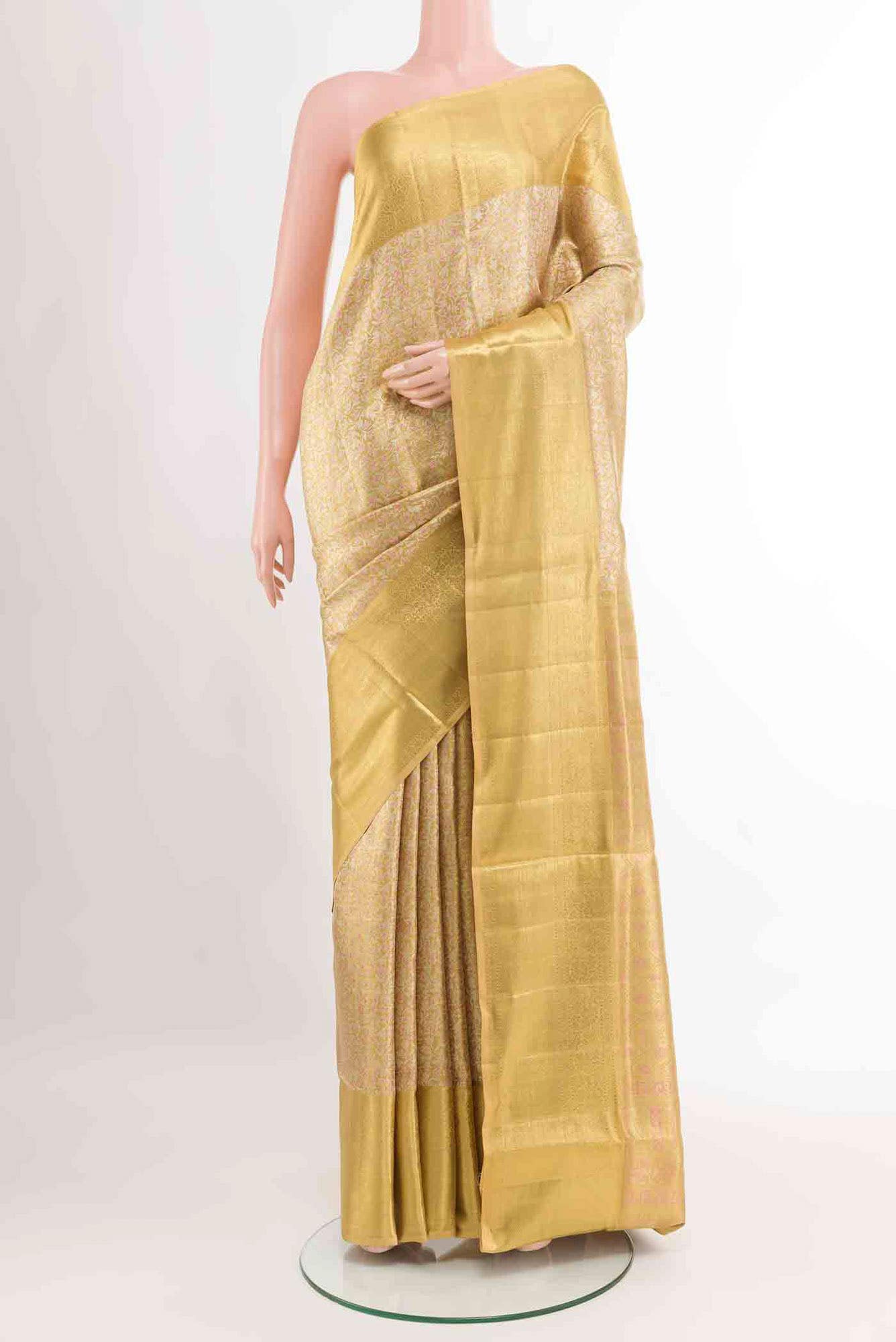 Gold Kanchipuram Tissue Silk Saree