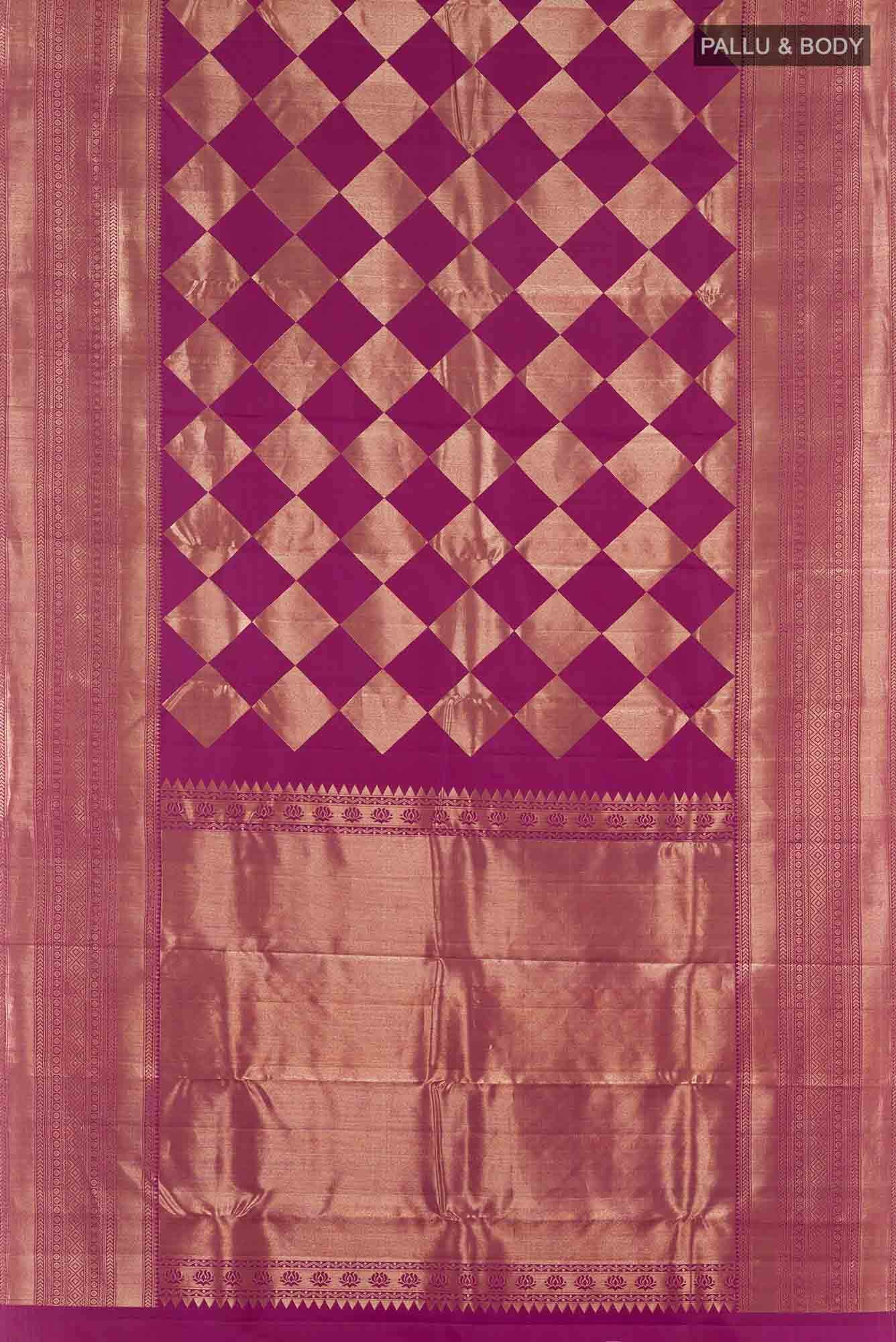 Purple Kanchipuram Silk Saree