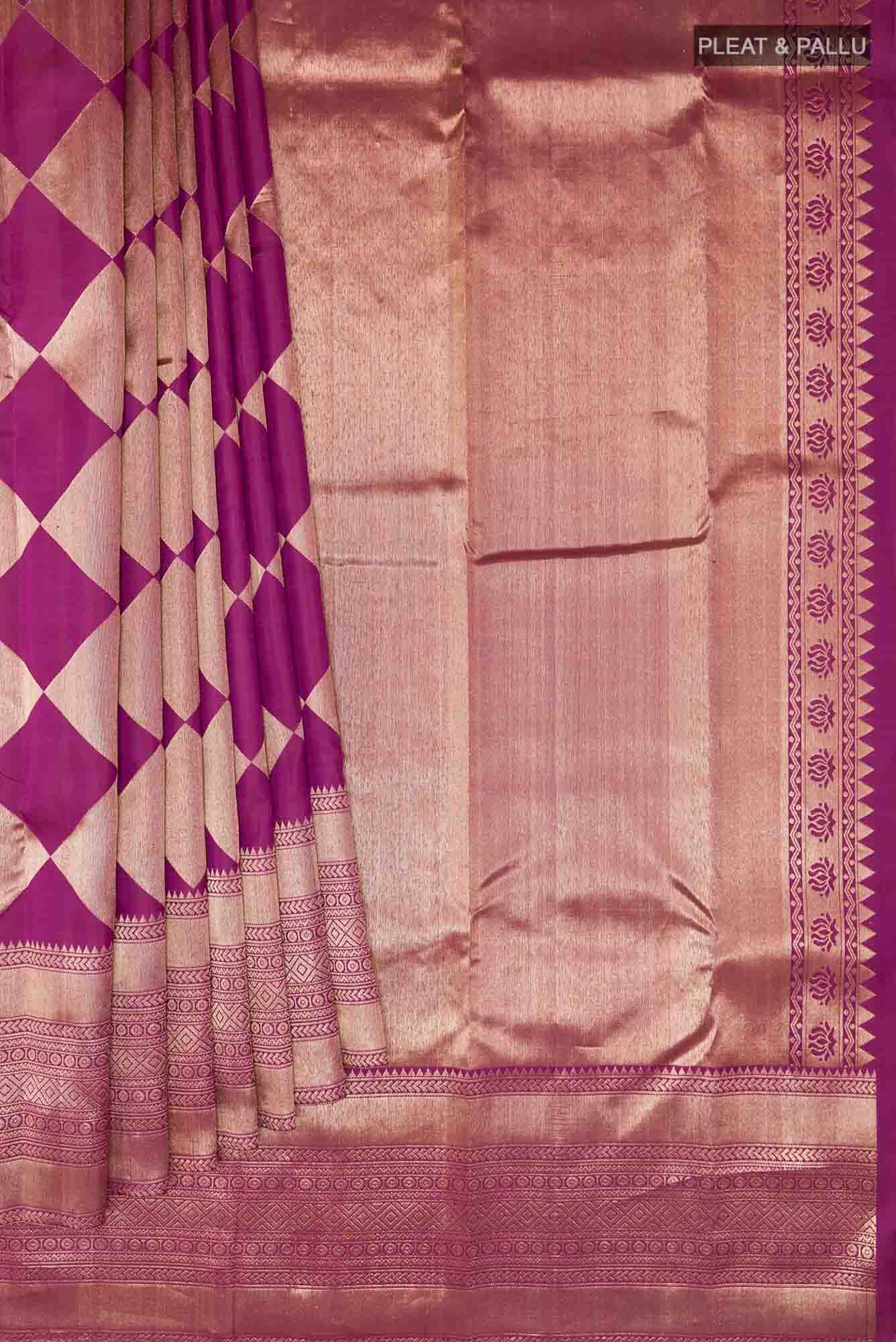 Purple Kanchipuram Silk Saree
