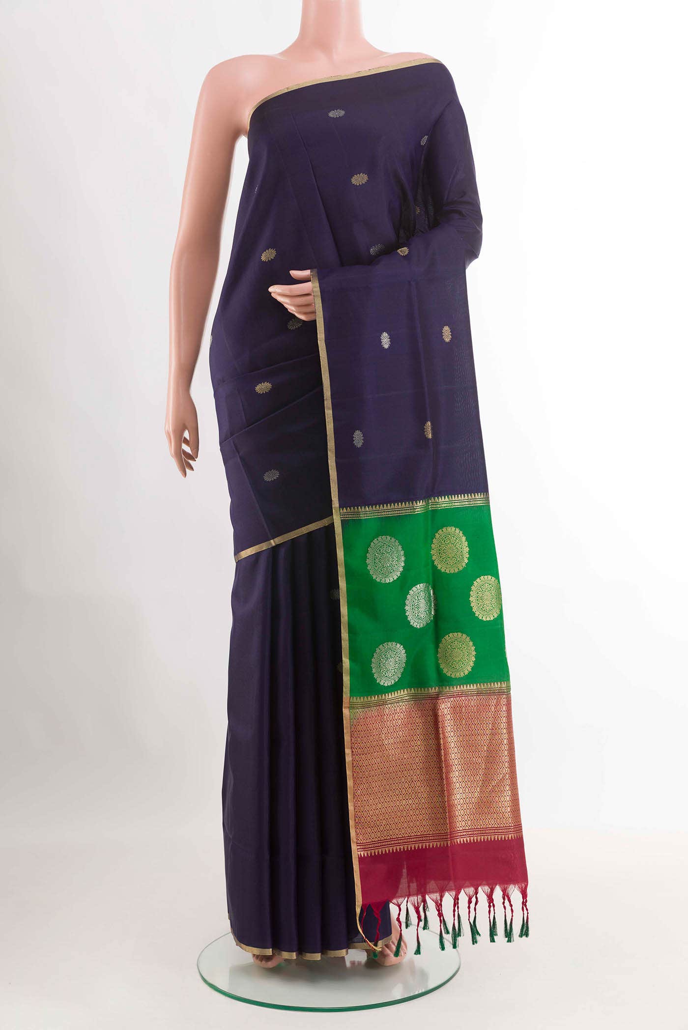 Navy Blue Soft Silk Saree