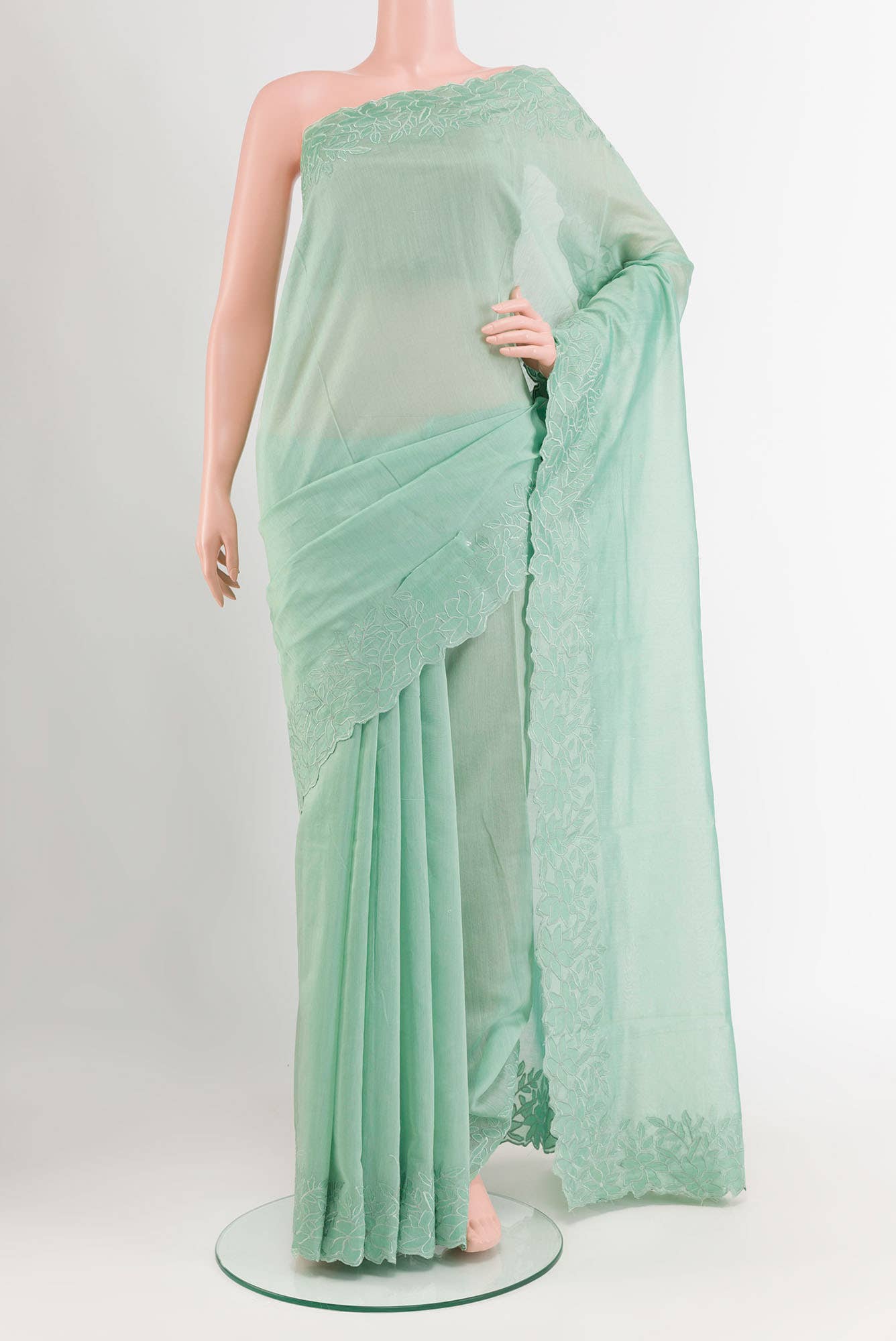 Light Green Tussar Saree