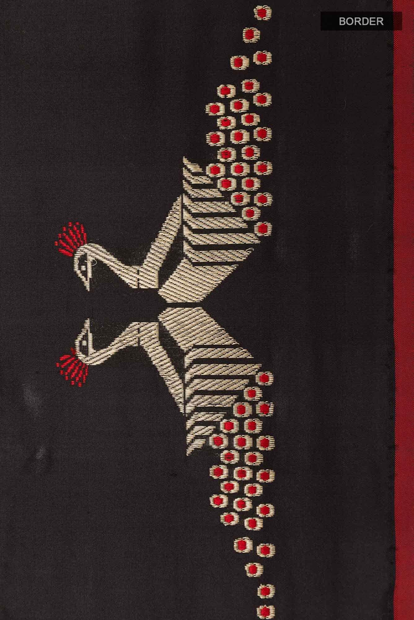 Black Dual Tone Banarasi Silk Saree