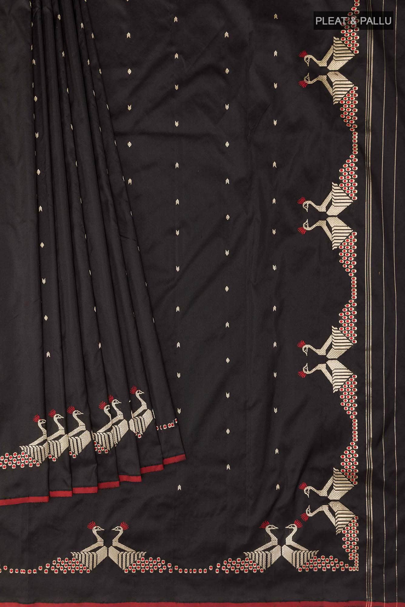 Black Dual Tone Banarasi Silk Saree