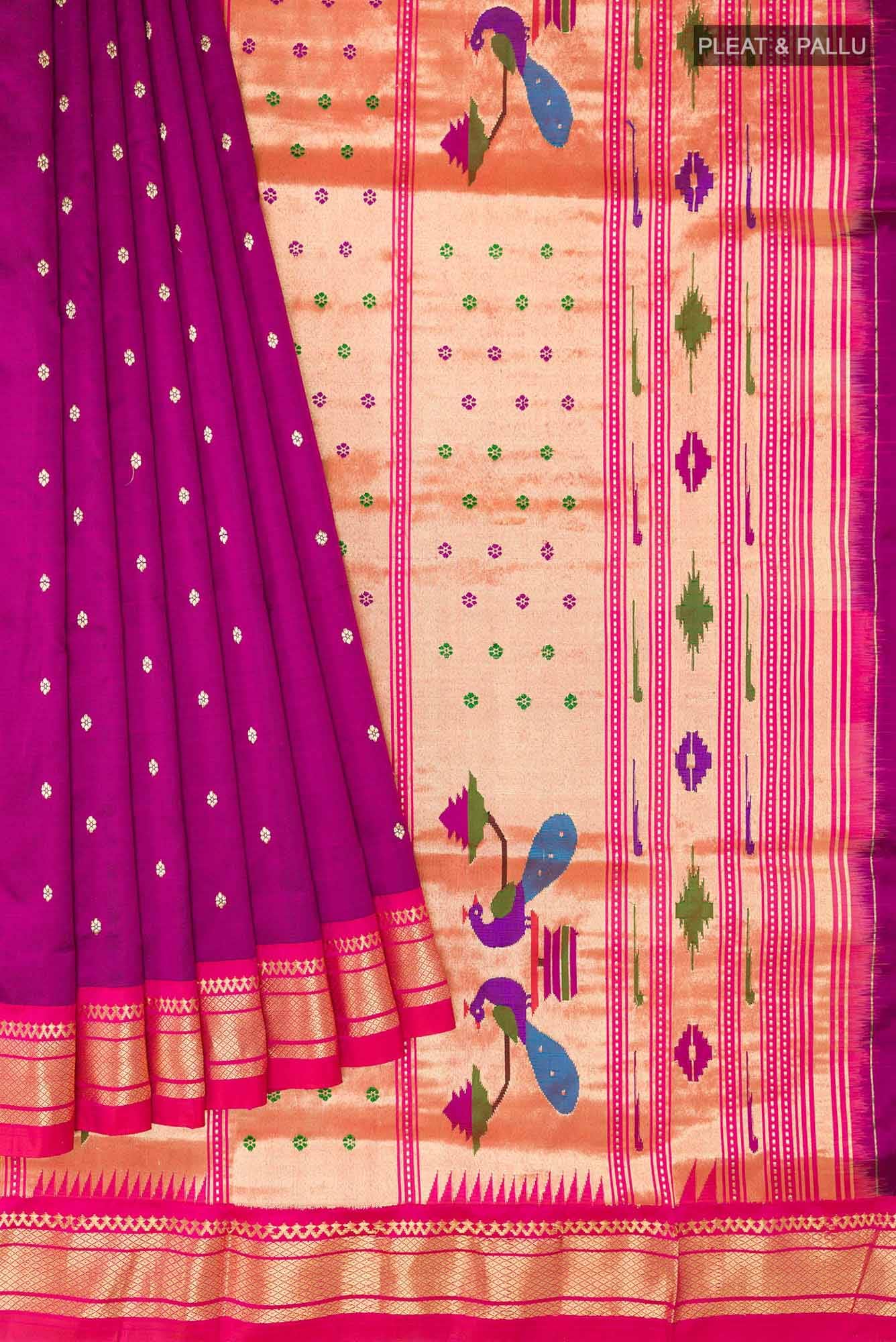 Purple Paithani Silk Saree