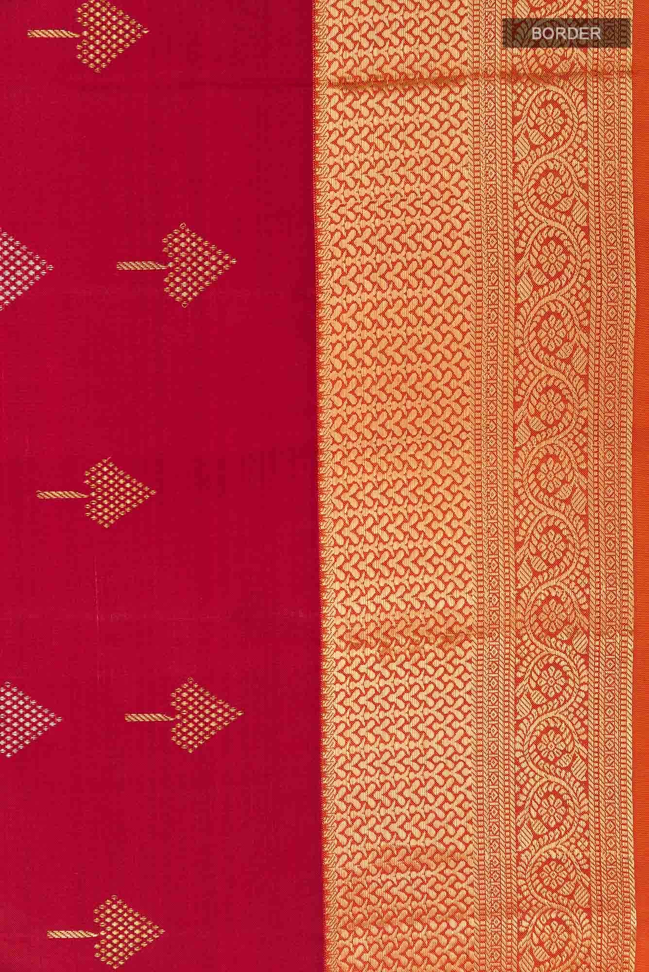 Maroon Dual Tone Kanchipuram Silk Saree