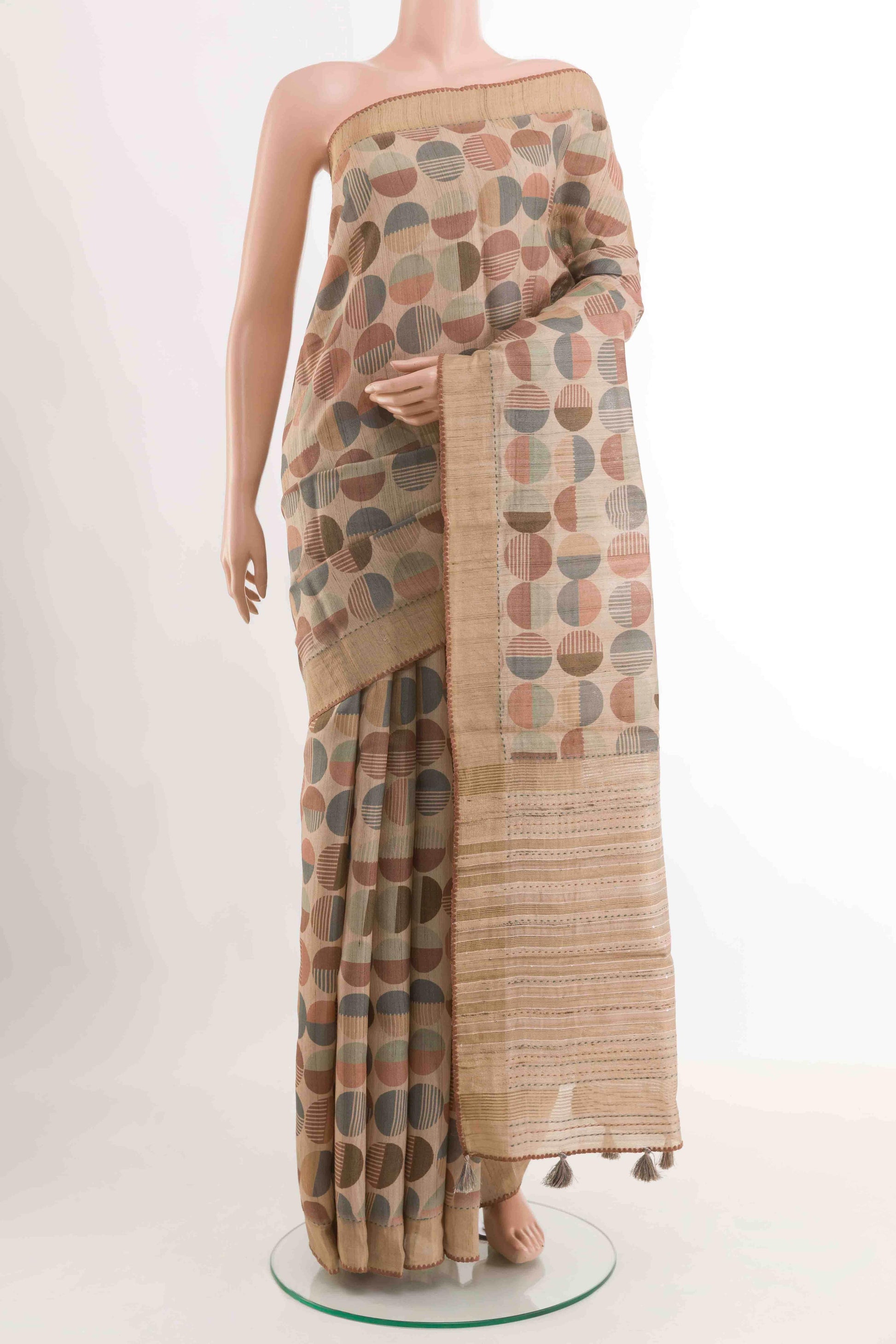 Imperial Pink Tussar Saree