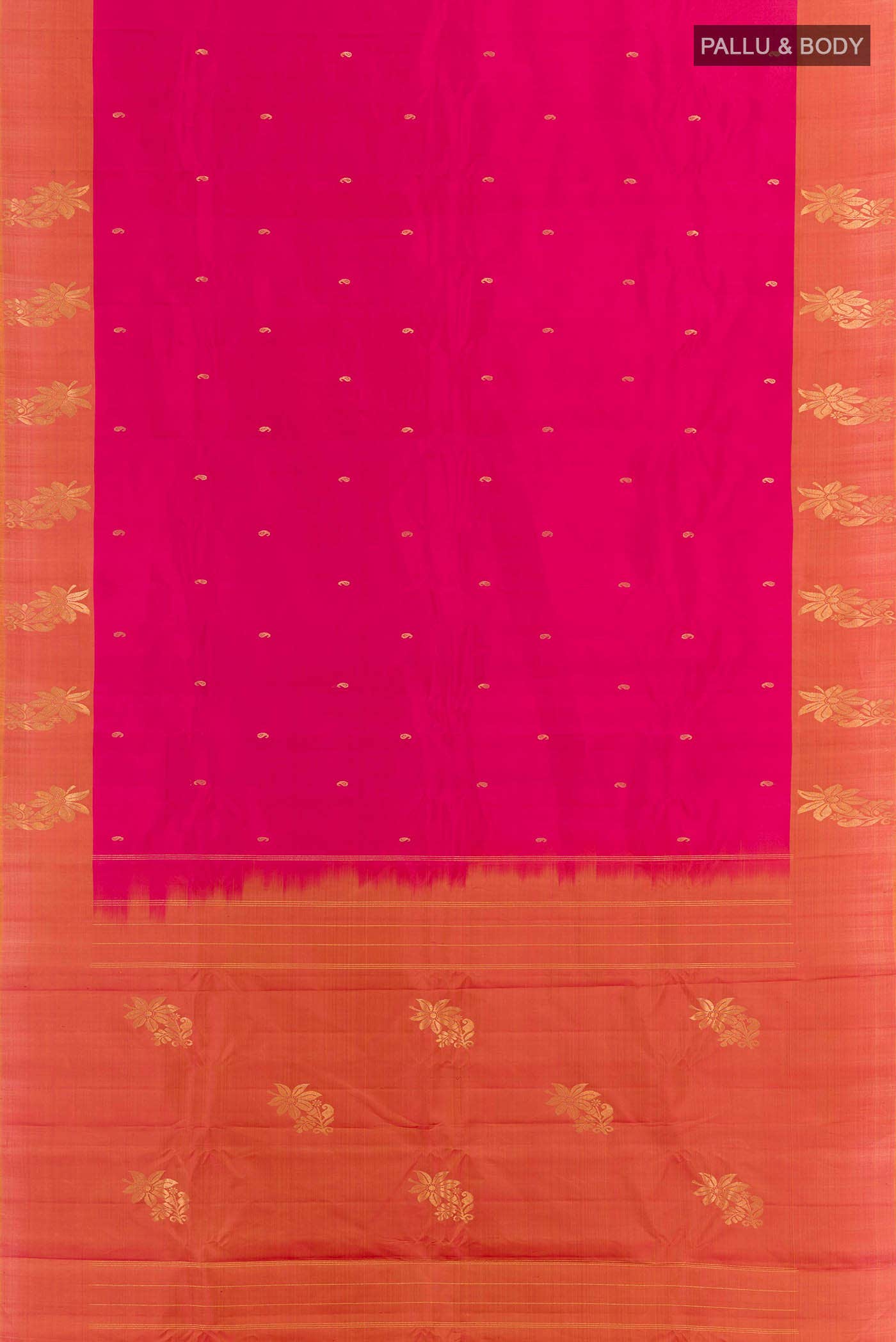 Pink Dual Tone Kanchipuram Silk Saree