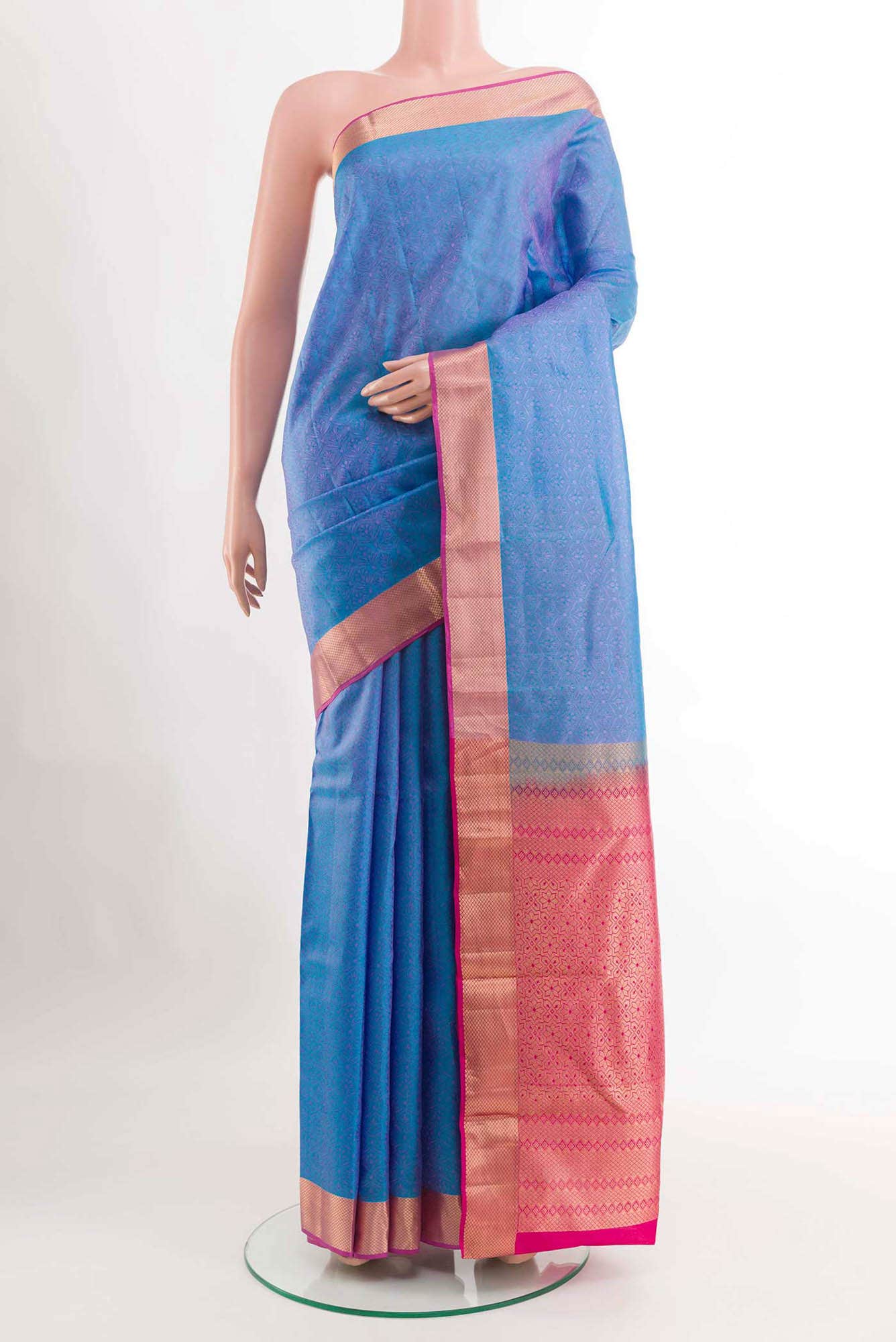 Blue Kanchipuram Silk Saree