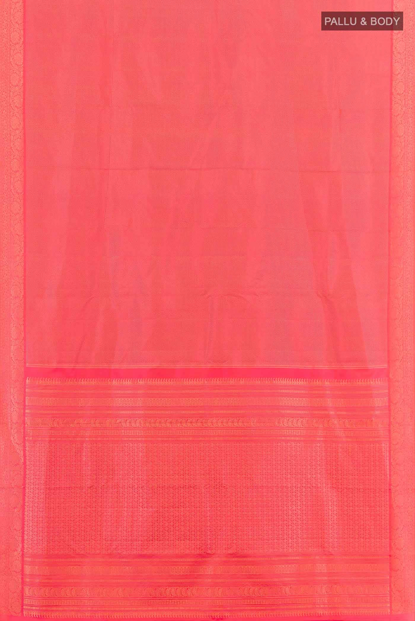Orange Dual Tone Kanchipuram Silk Saree