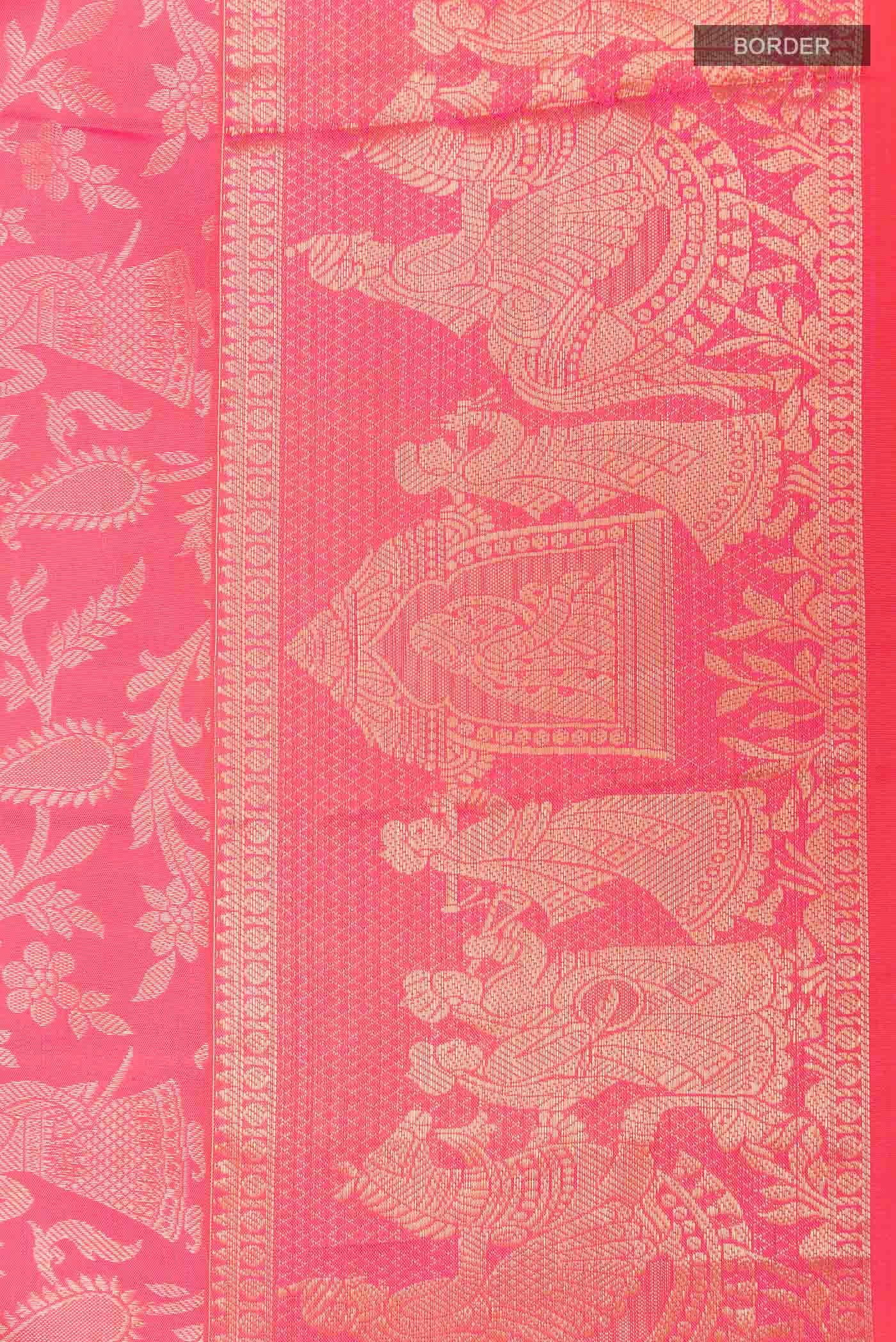 Pink Dual Tone Kanchipuram Silk Saree
