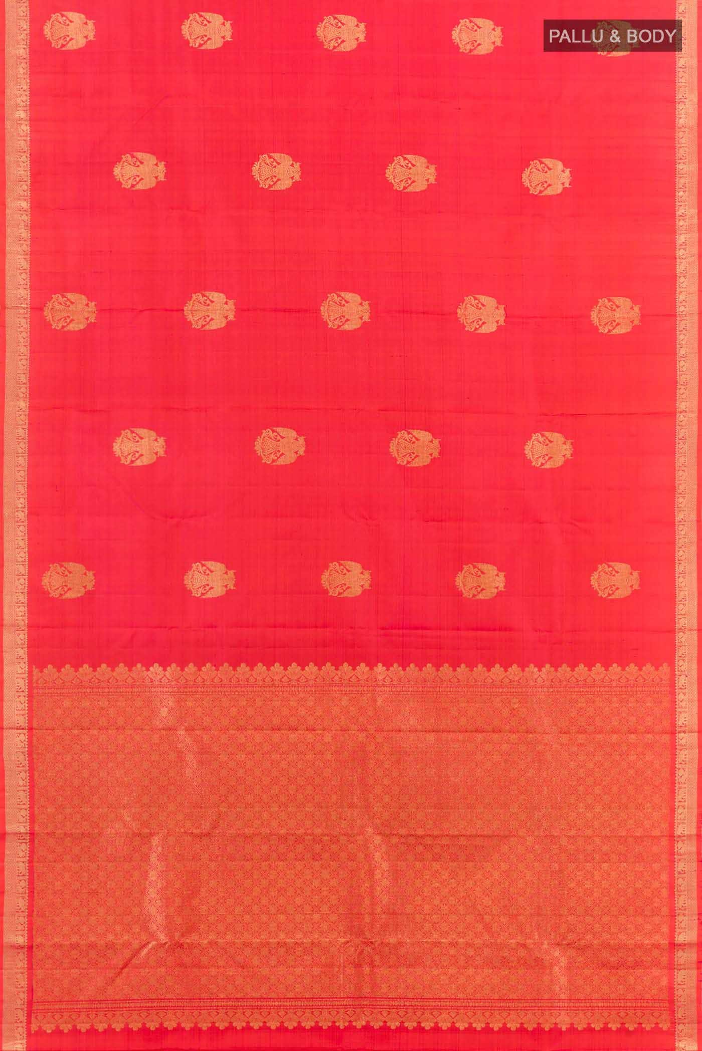 Pink Dual Tone Kanchipuram Silk Saree