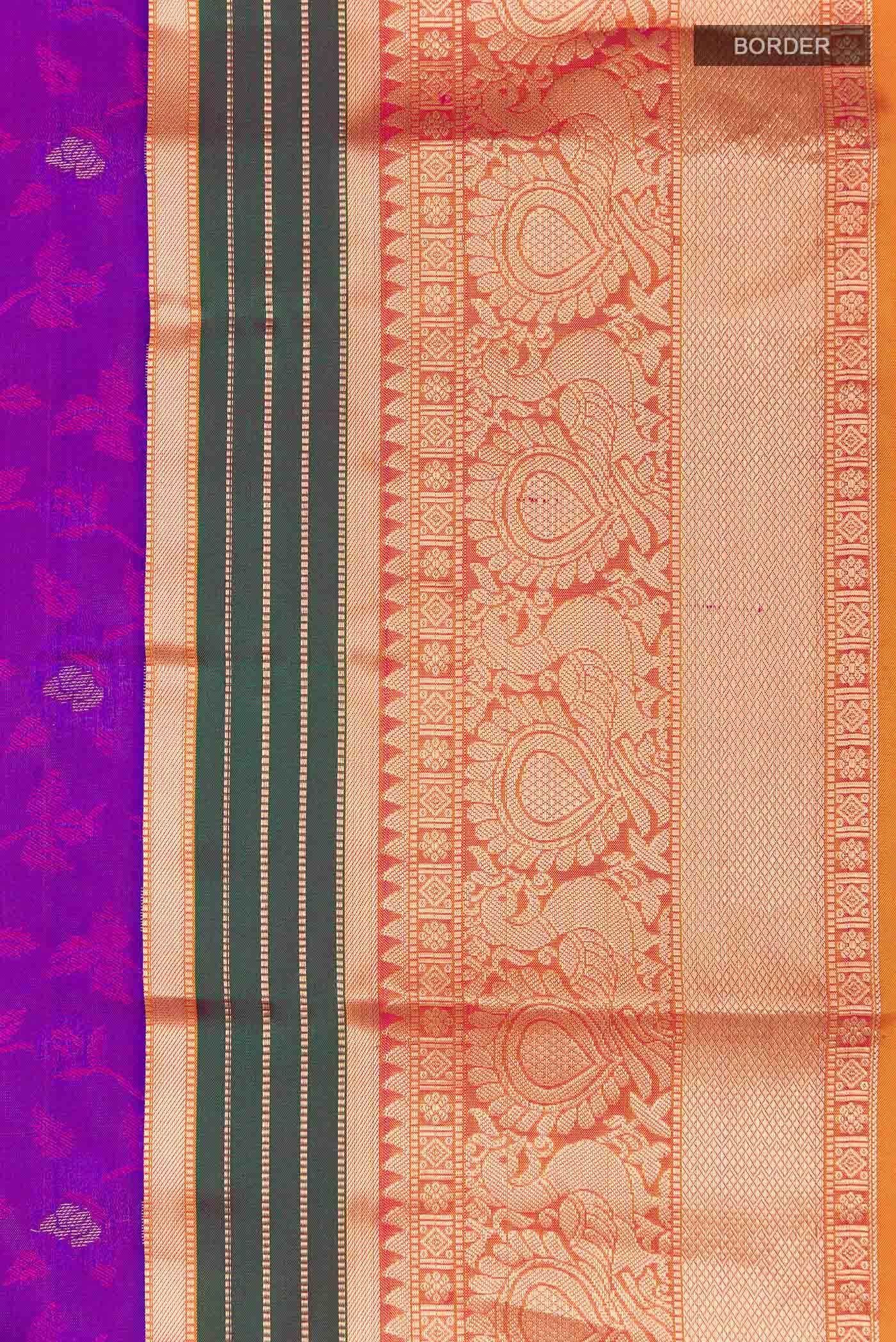Purple Dual Tone Kanchipuram Silk Saree