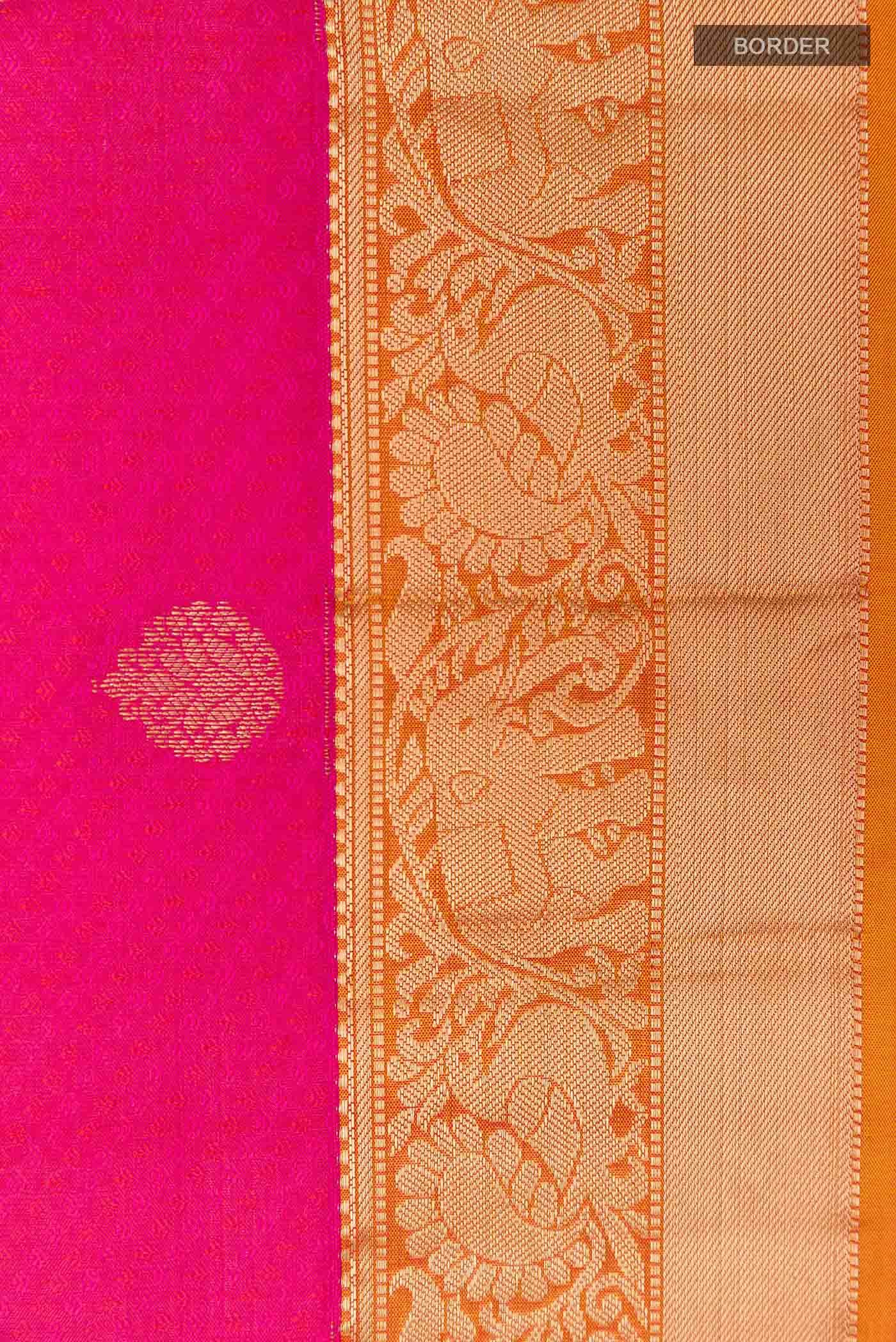 Pink Dual Tone Kanchipuram Silk Saree