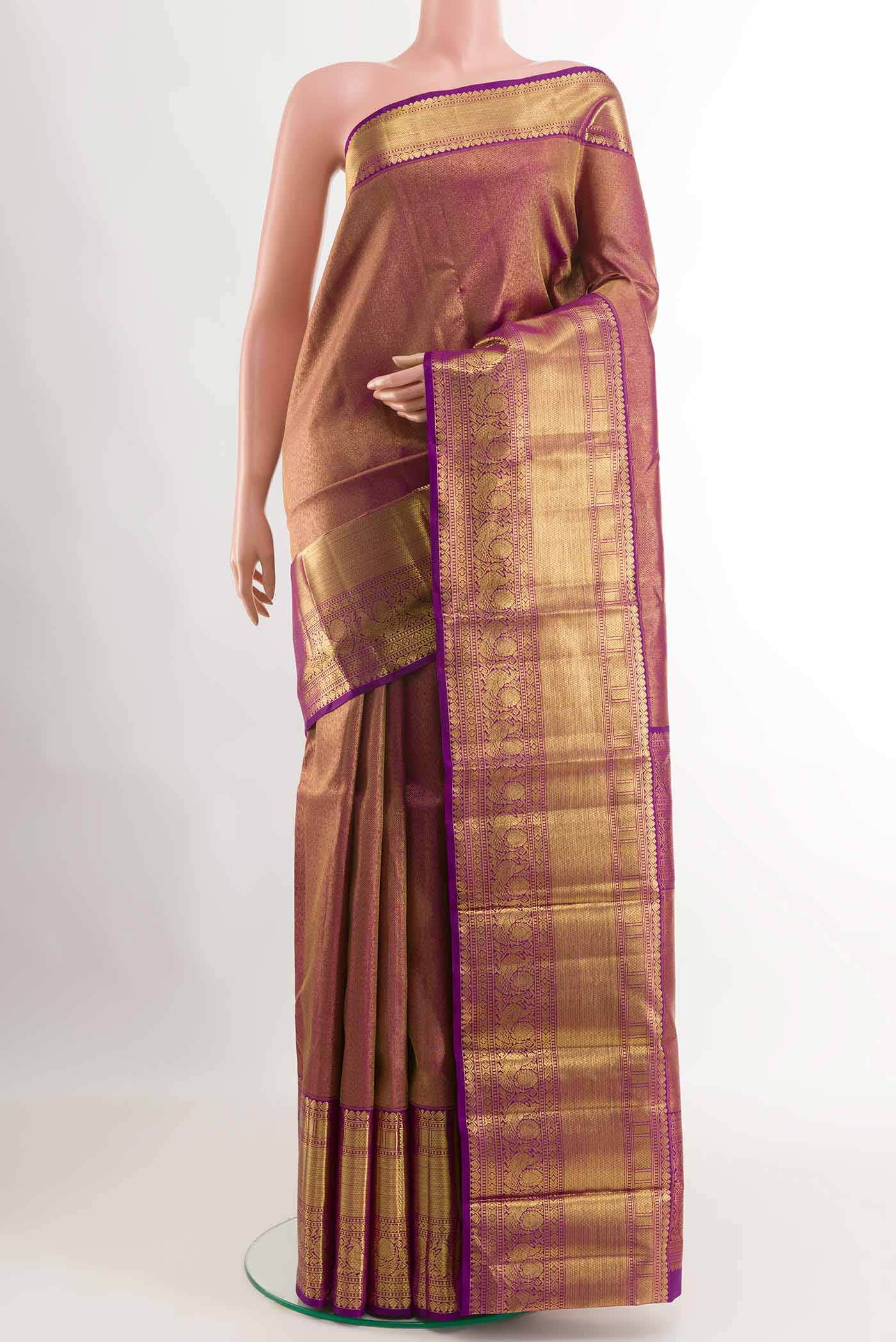 Purple Kanchipuram Silk Saree