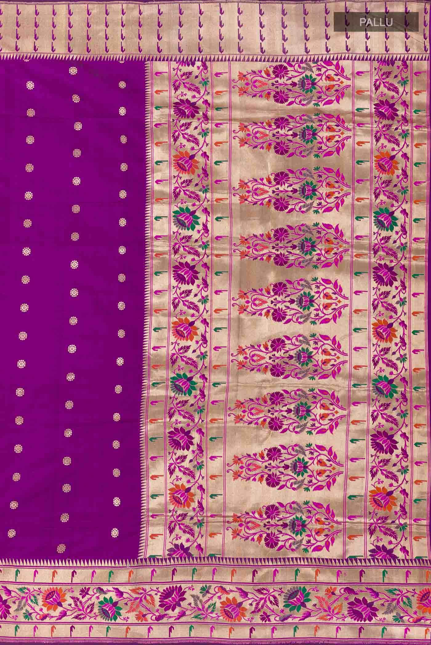 Purple Banarasi Silk Saree