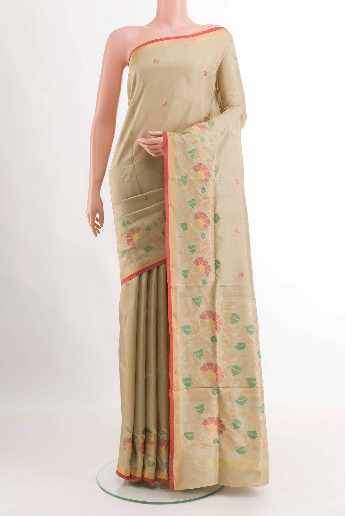 Beige Uppada Silk Saree