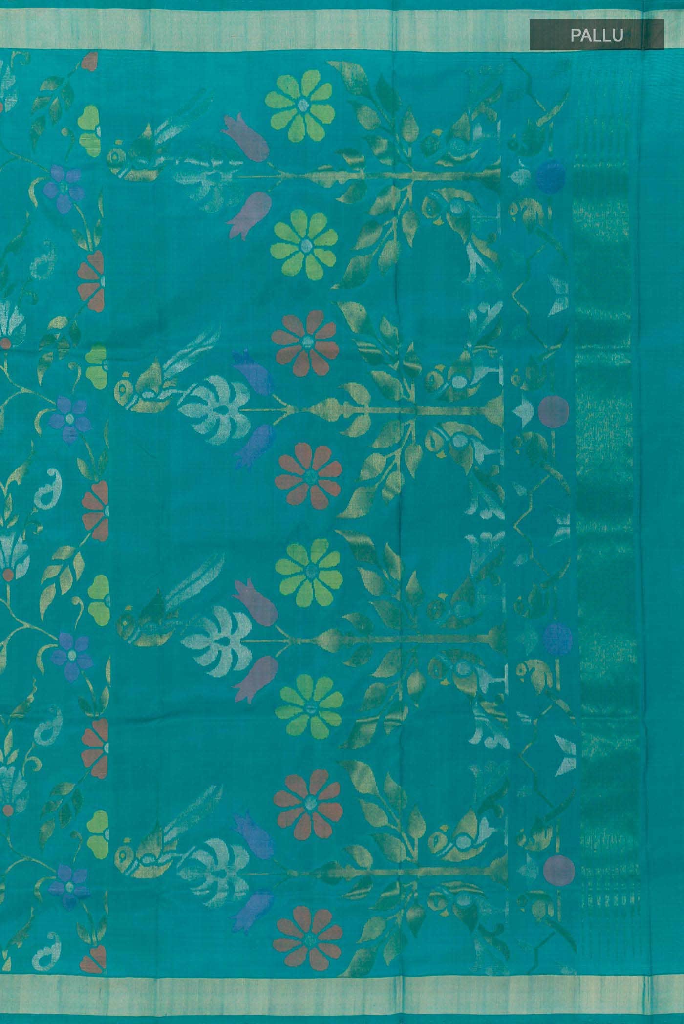 Turquoise Uppada Silk Saree