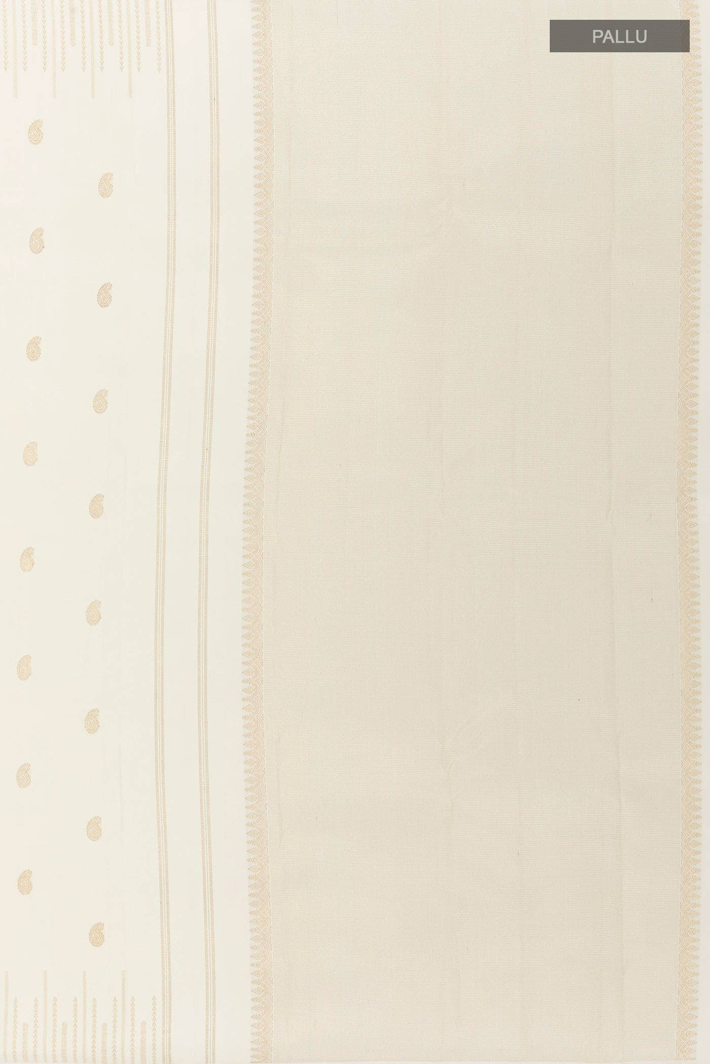 White Kanchipuram Silk Saree