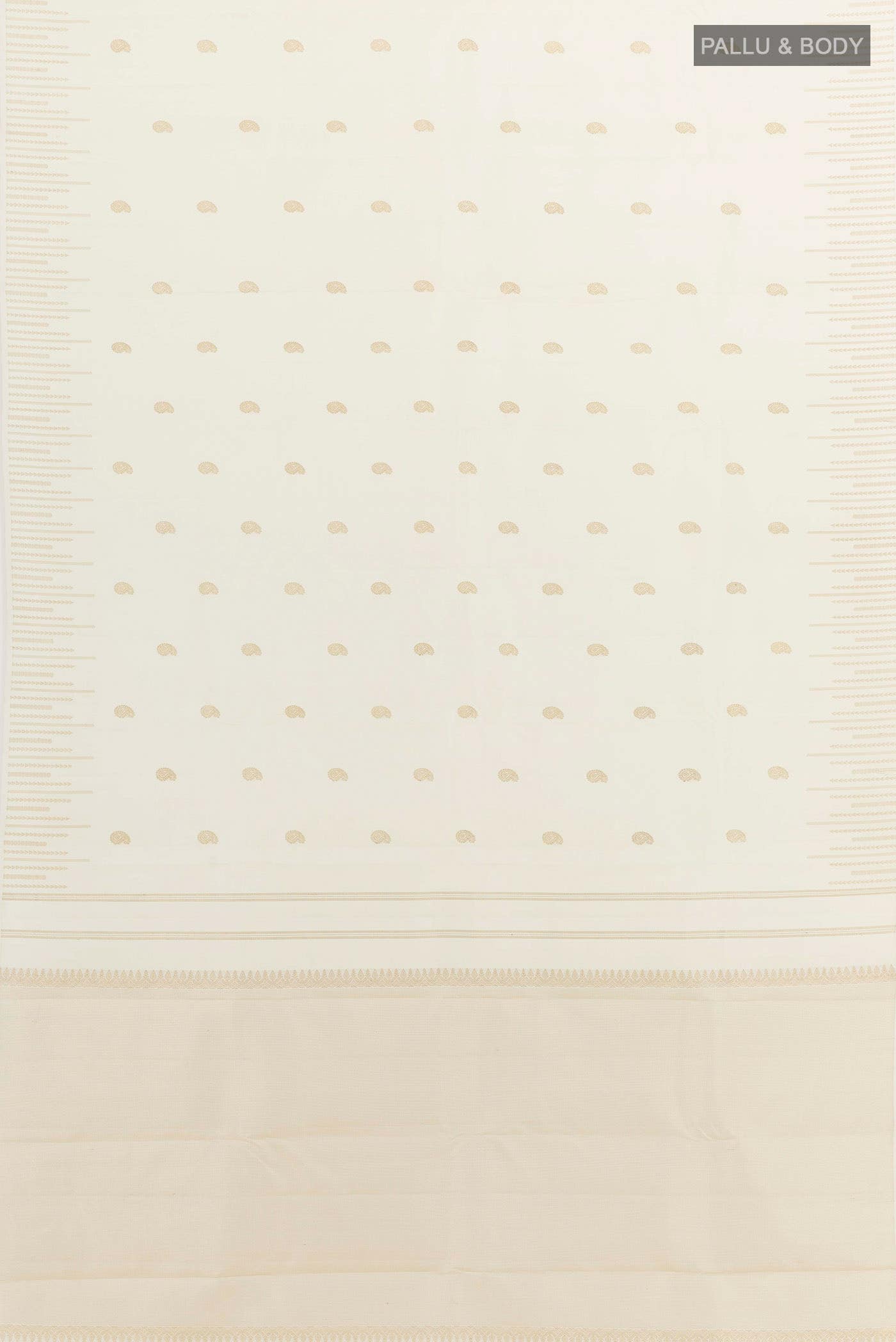 White Kanchipuram Silk Saree