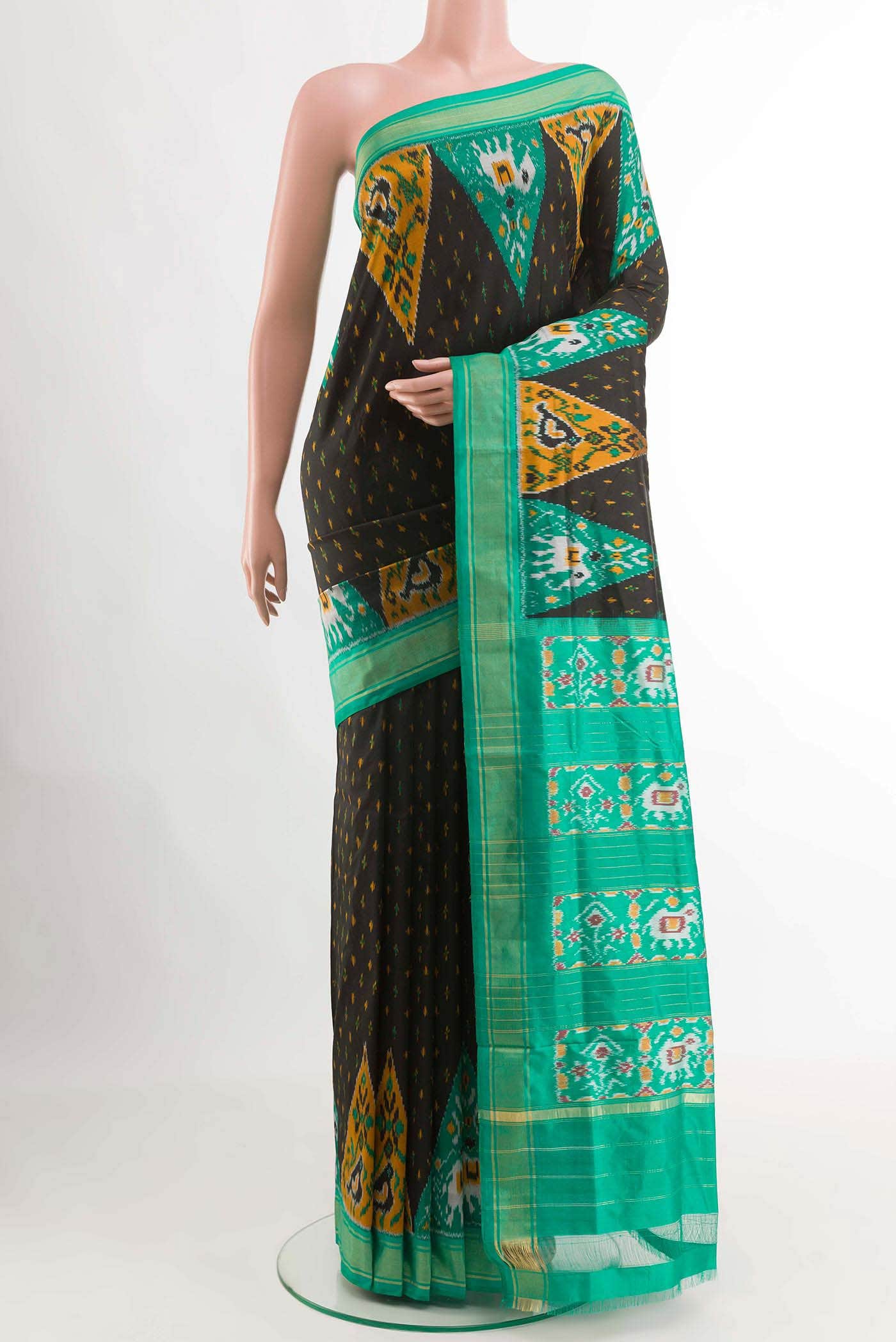 Black Pochampally Silk Saree
