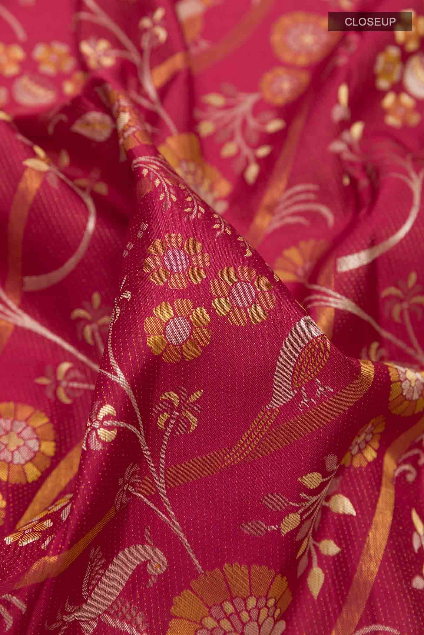 Maroon Kanchipuram Silk Saree