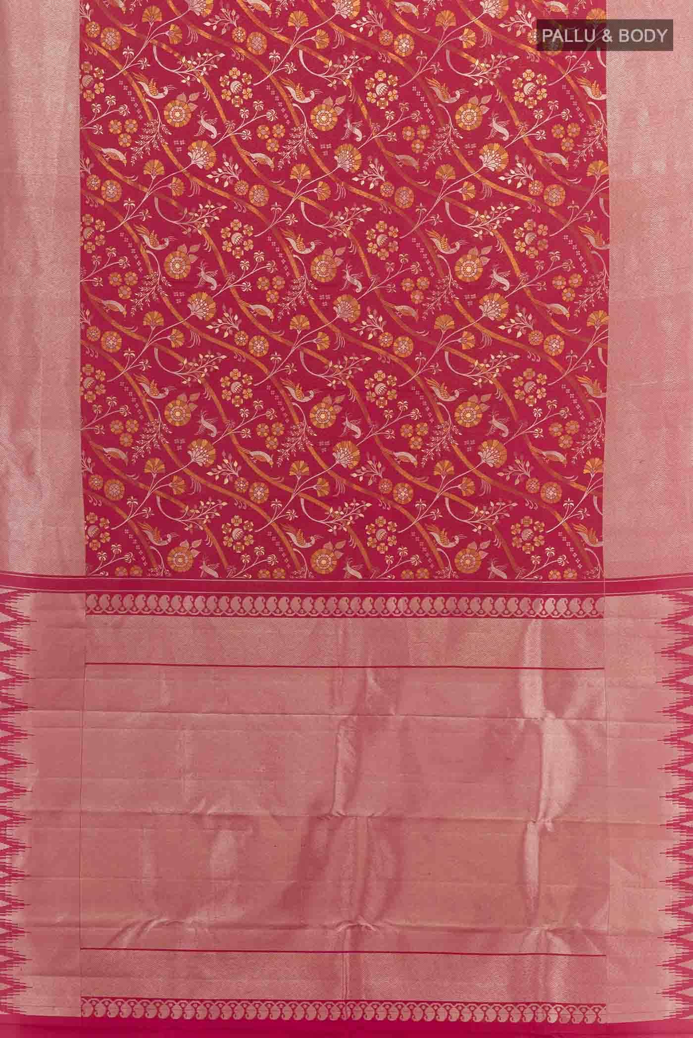 Maroon Kanchipuram Silk Saree