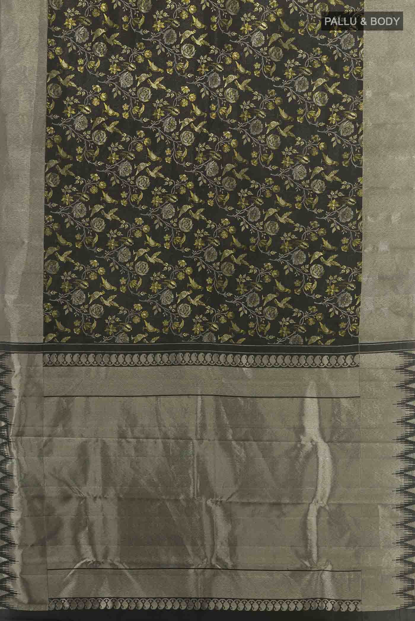 Black Kanchipuram Silk Saree