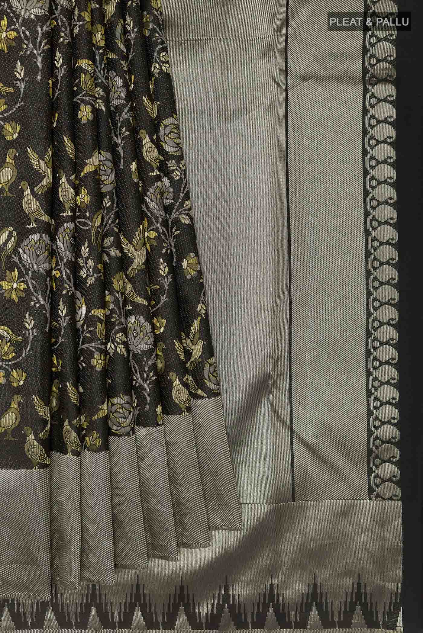 Black Kanchipuram Silk Saree