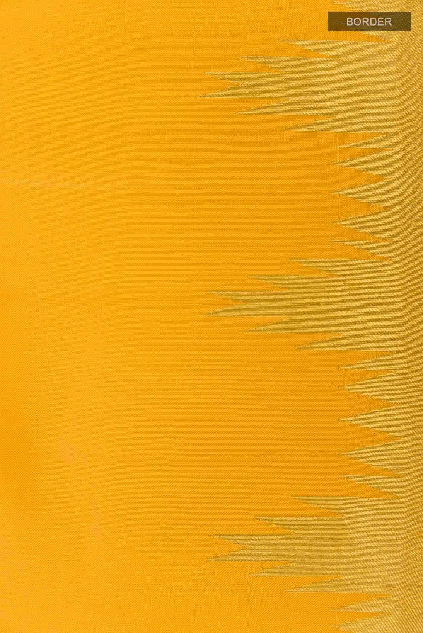 Yellow Kanchipuram Silk Saree