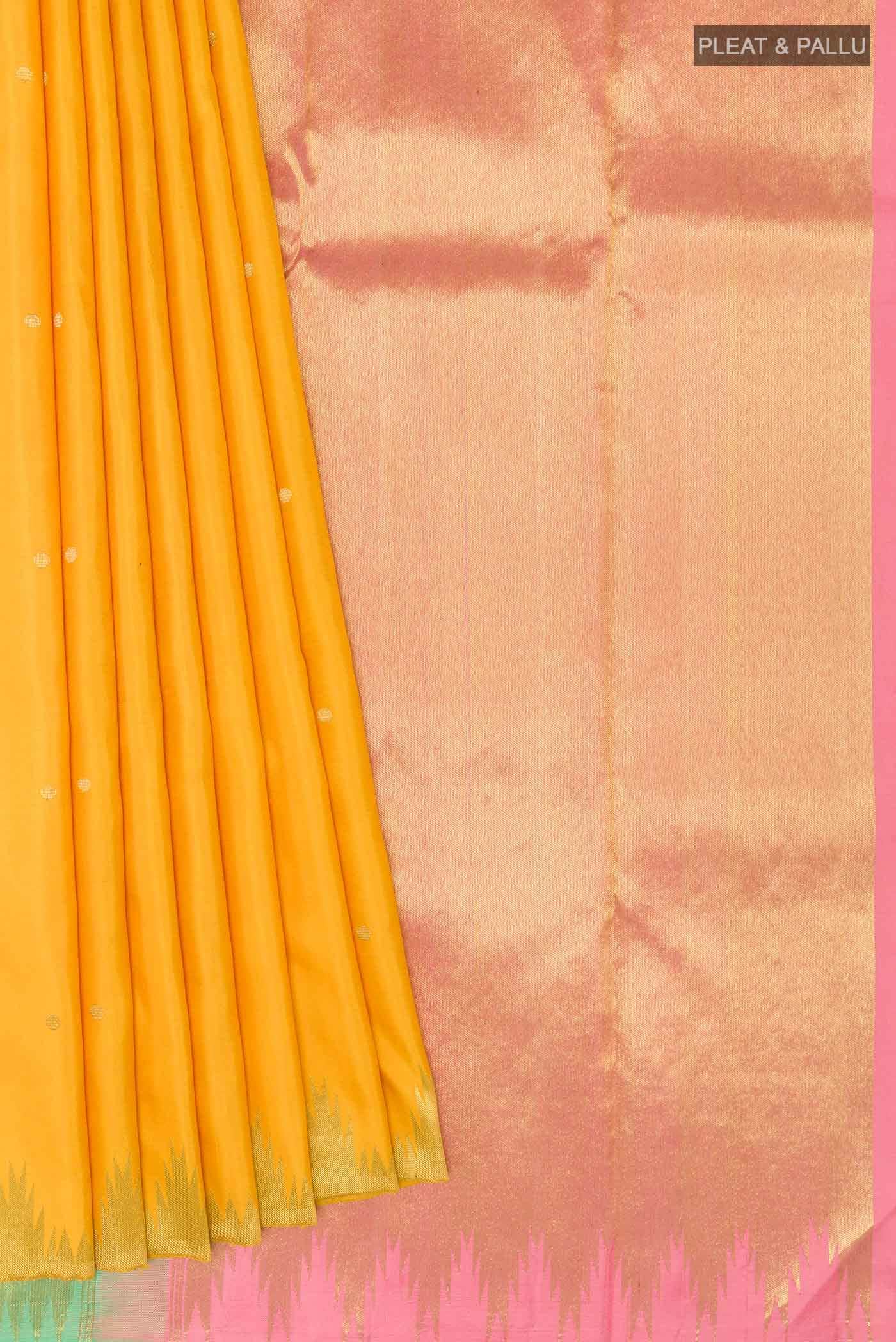 Yellow Kanchipuram Silk Saree