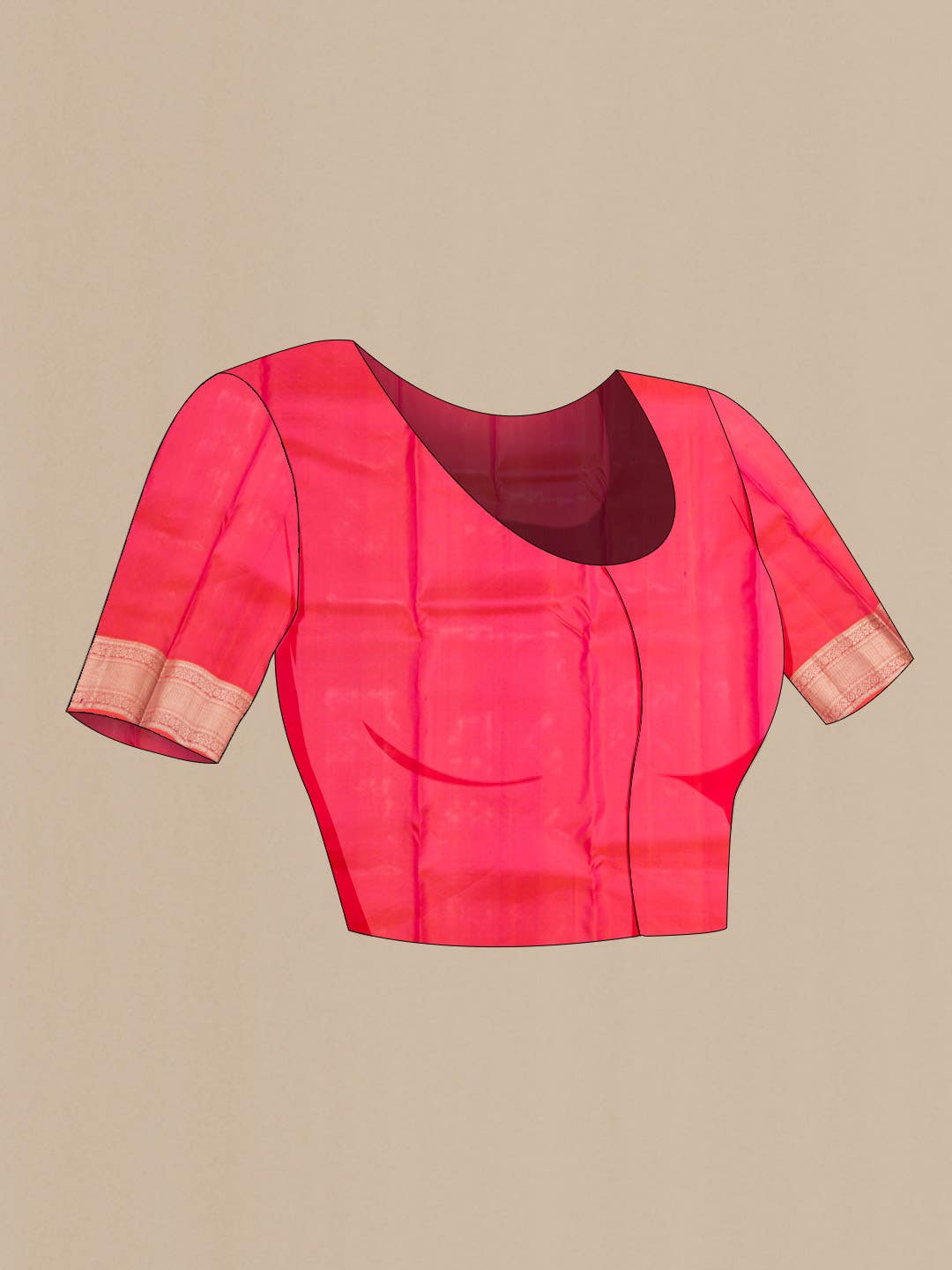 Pink Dual Tone Kanchipuram Silk Saree