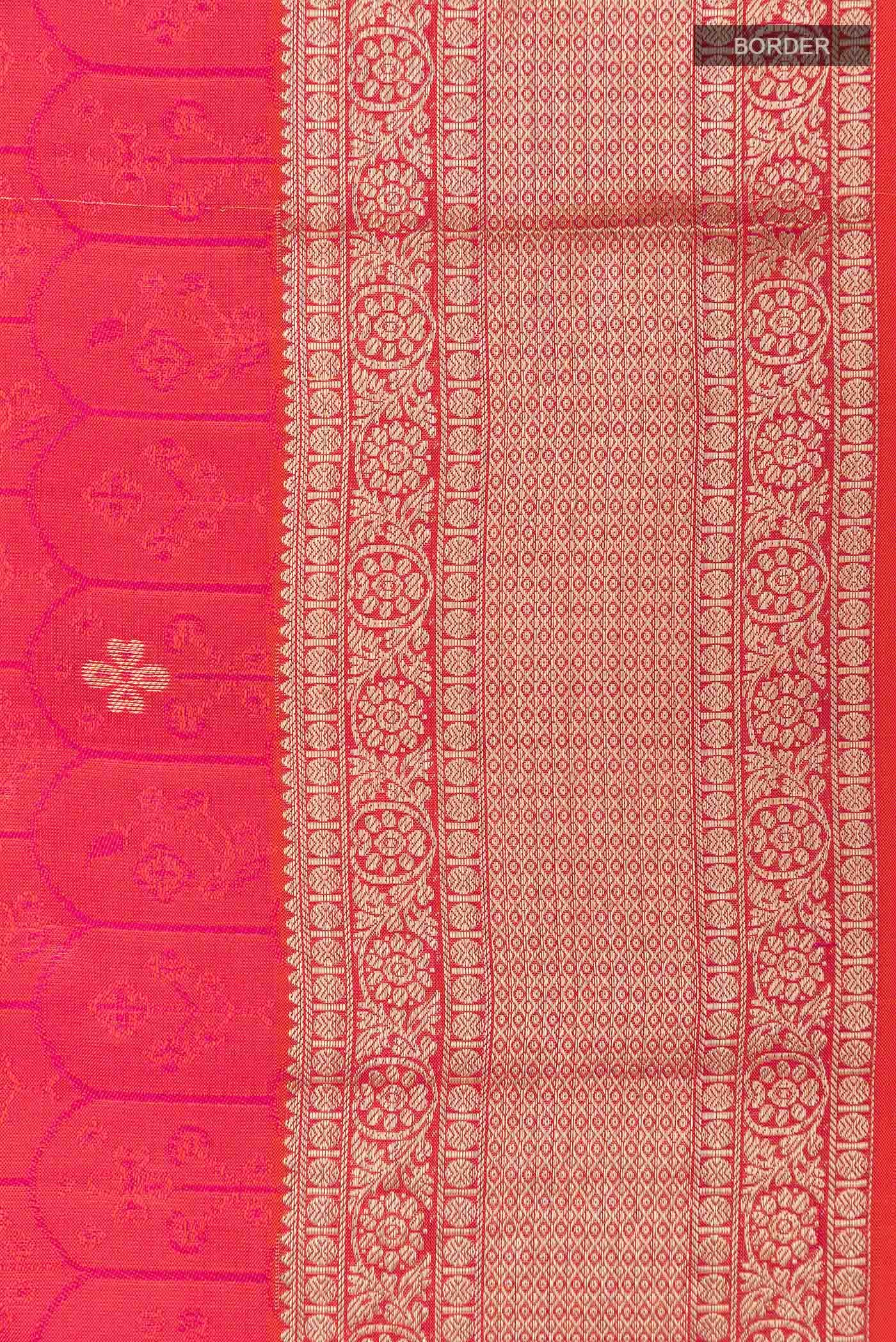 Pink Dual Tone Kanchipuram Silk Saree