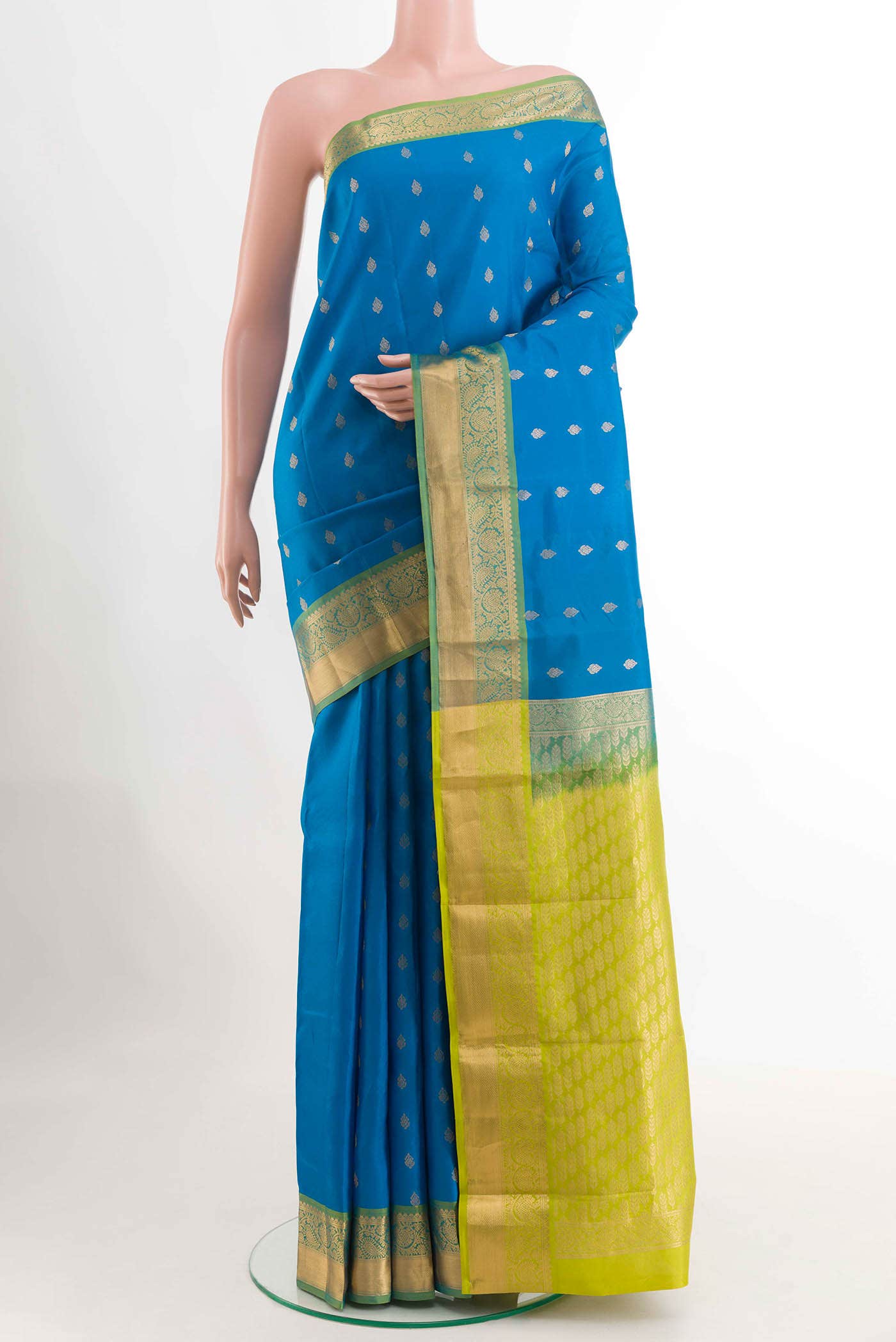 Blue Kanchipuram Silk Saree