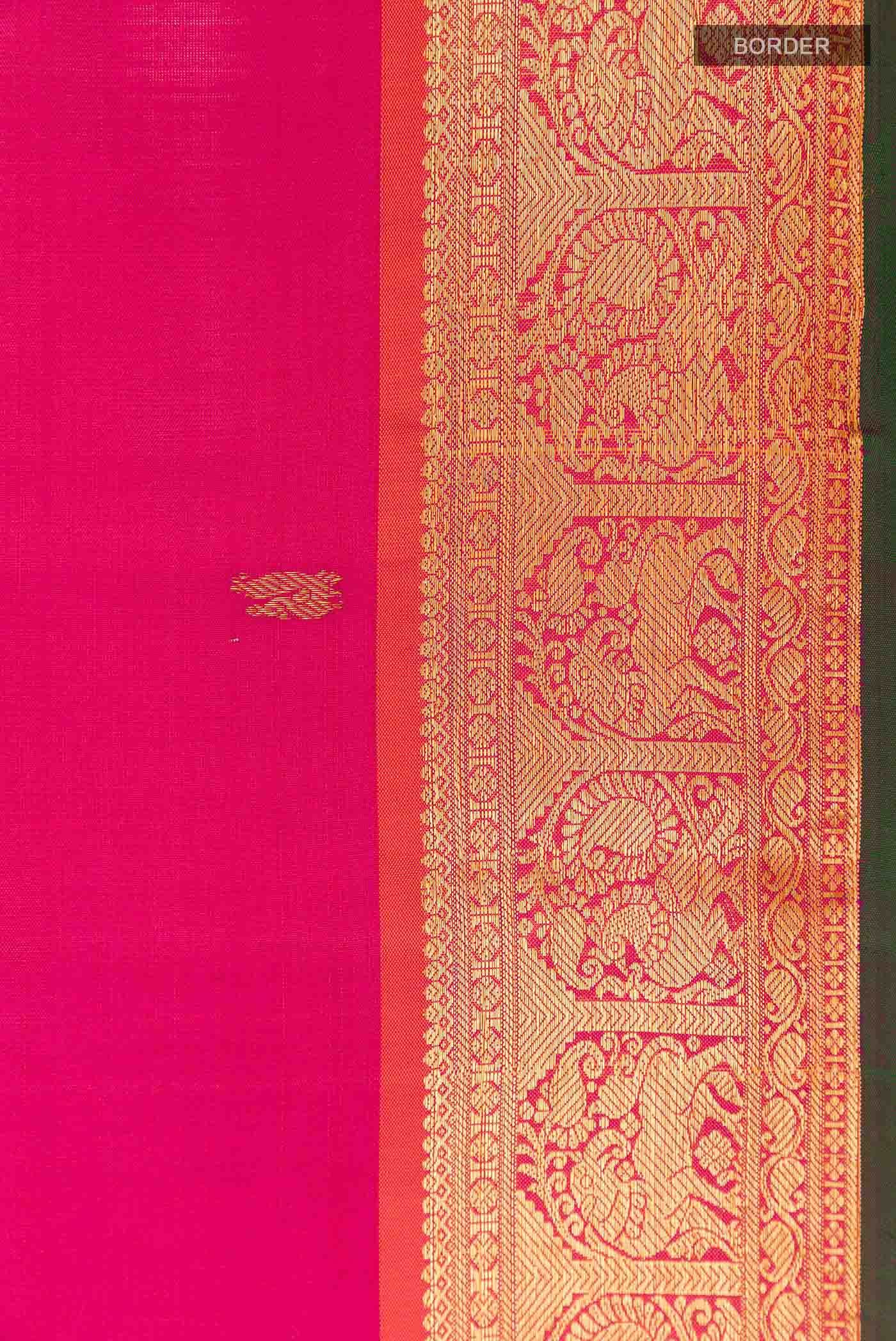 Pink Dual Tone Kanchipuram Silk Saree