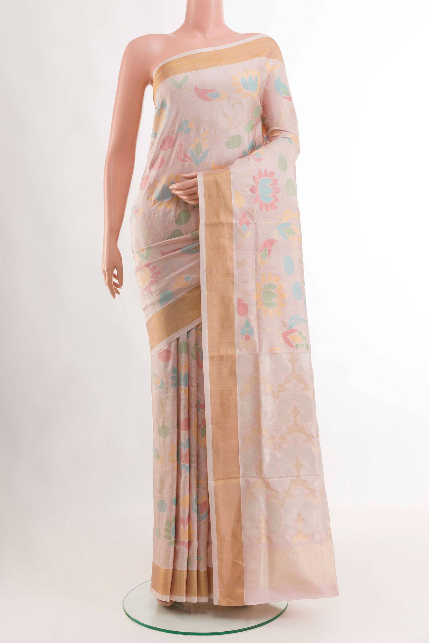 Cream Uppada Silk Saree
