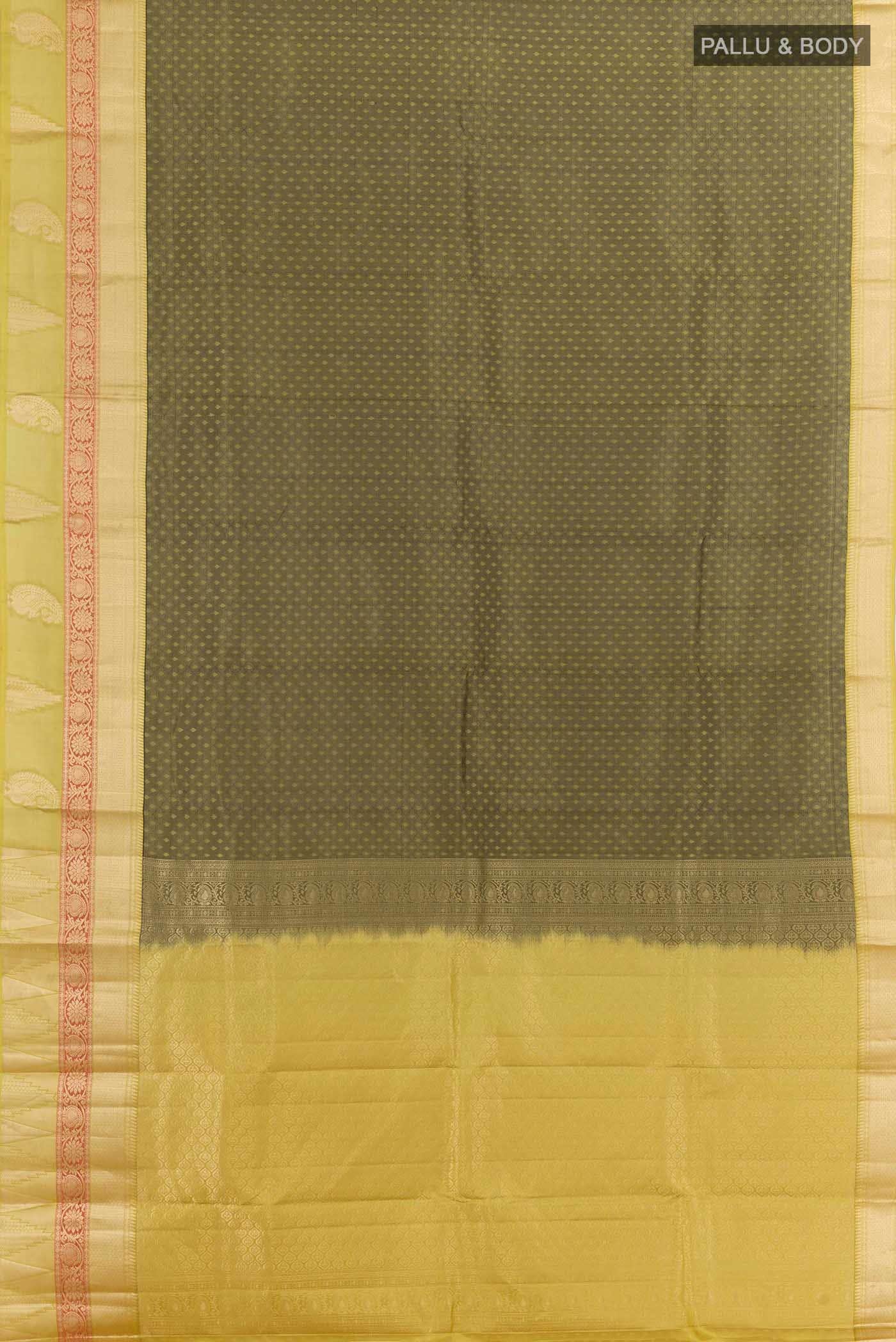 Mehandi Green Kanchipuram Silk Saree