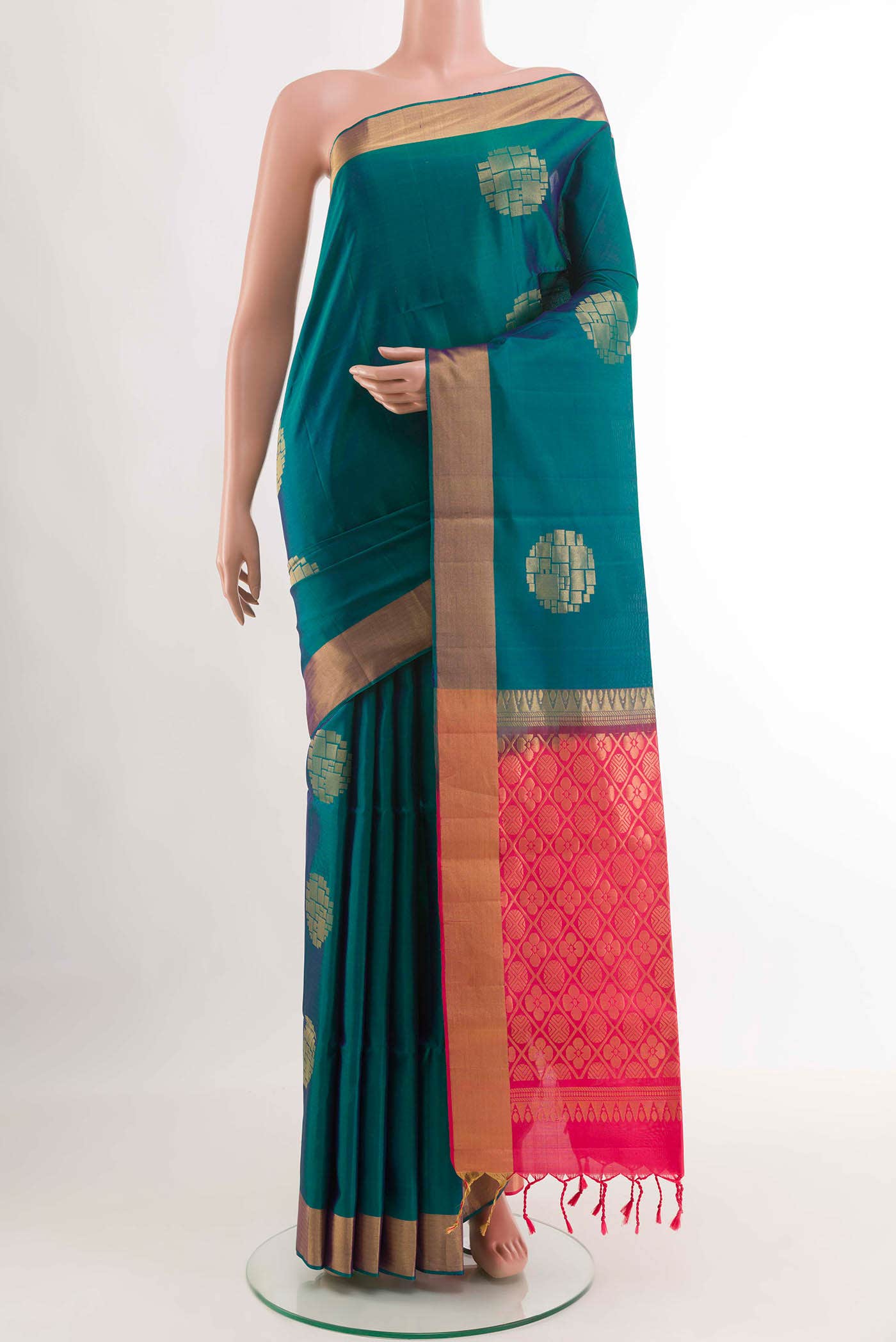 Teal Soft Silk Saree