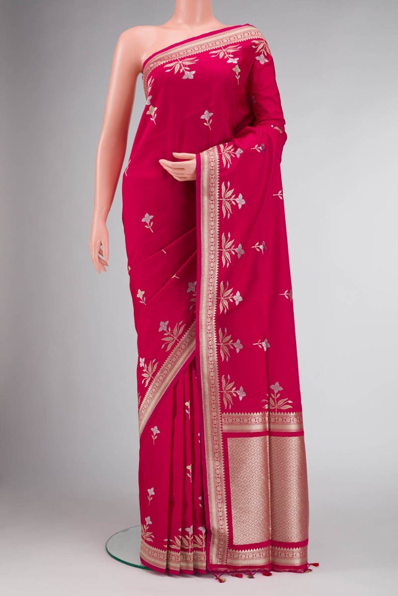 Imperial Pink Dual Tone Blended Banarasi Silk Saree